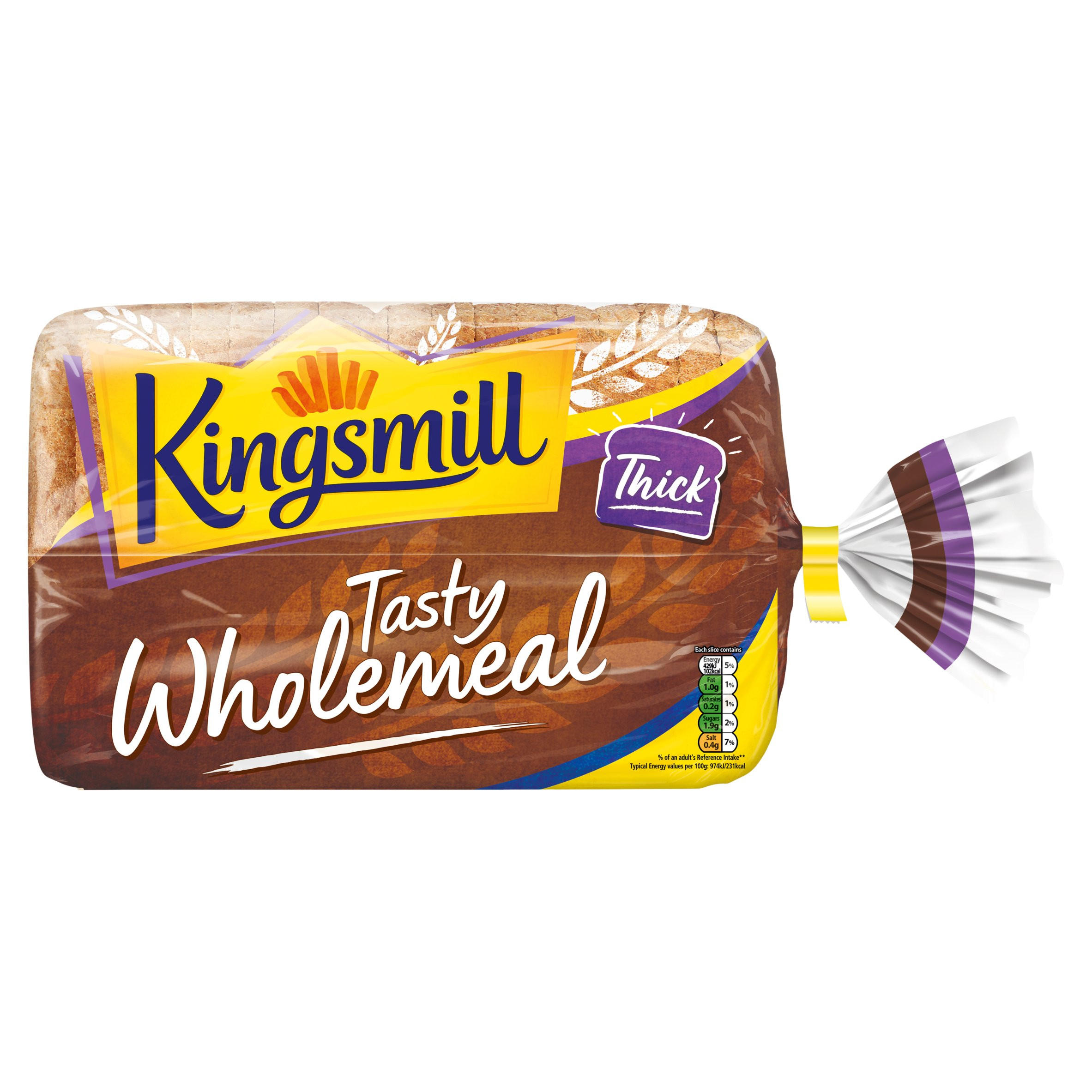 Tasty Wholemeal Bread Thick Sliced Loaf 800g