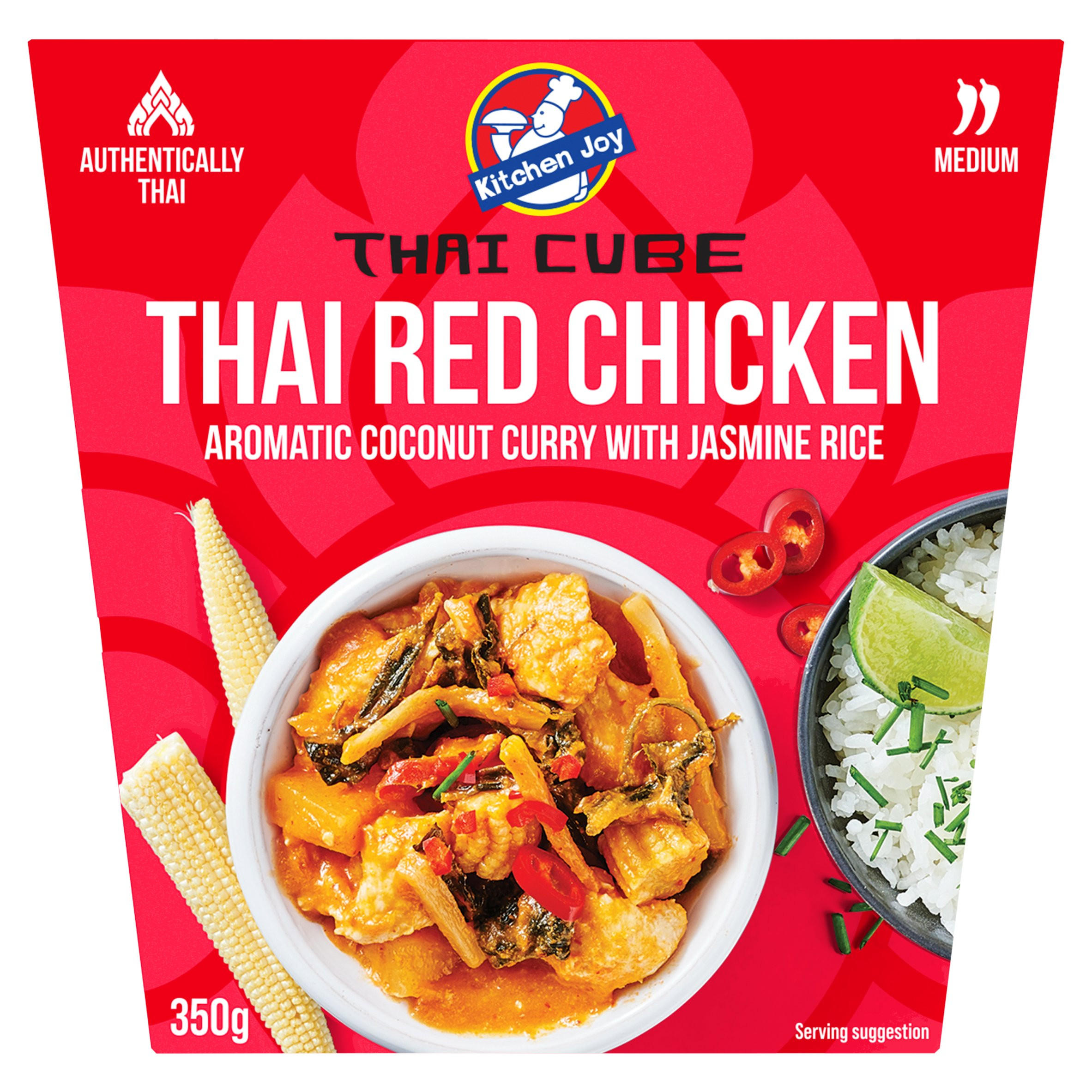 Kitchen Joy Thai Red Chicken Aromatic Coconut Curry with Jasmine Rice