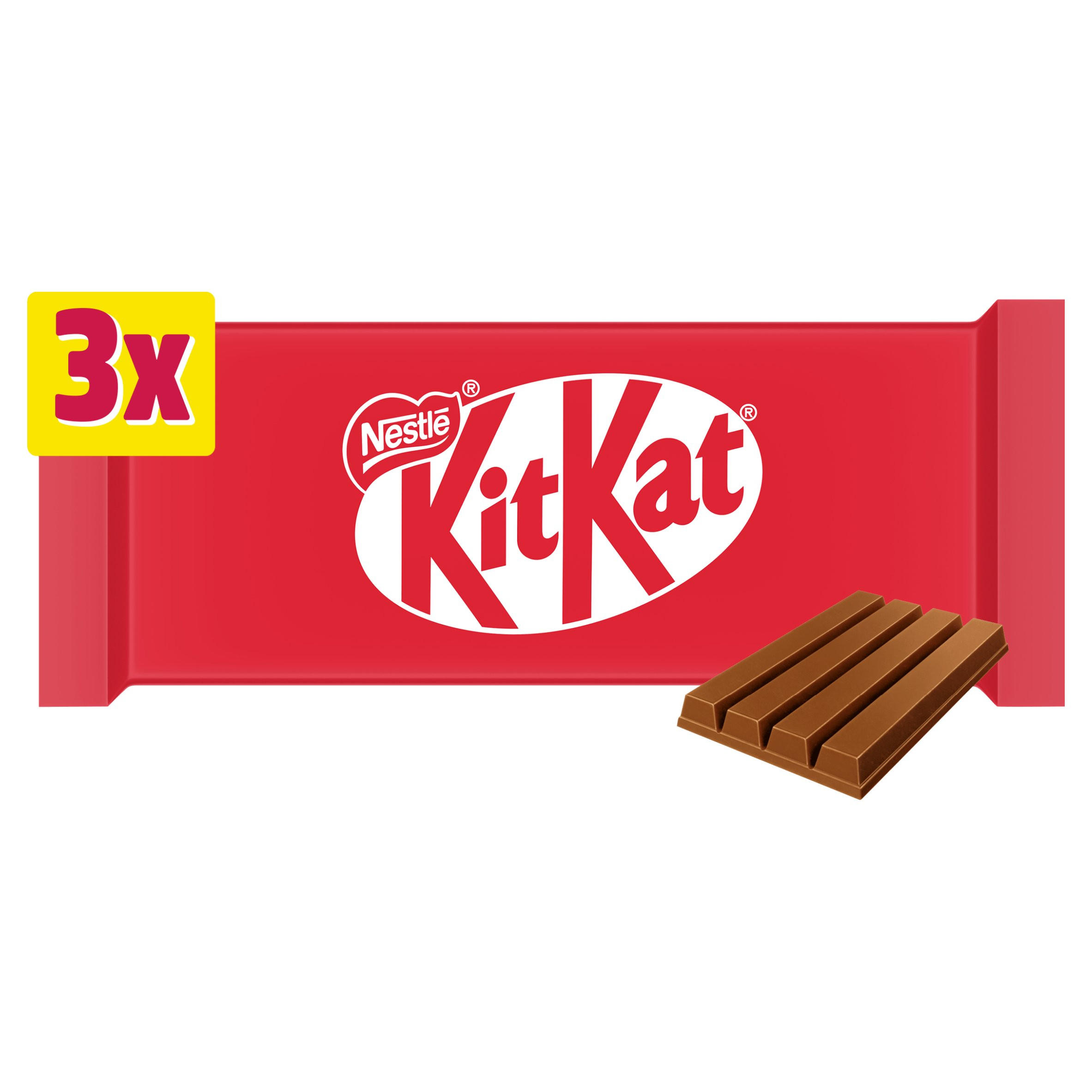 KitKat F1 4 Finger Milk Chocolate Biscuit Bar 3 Pack Multipack 124.5g