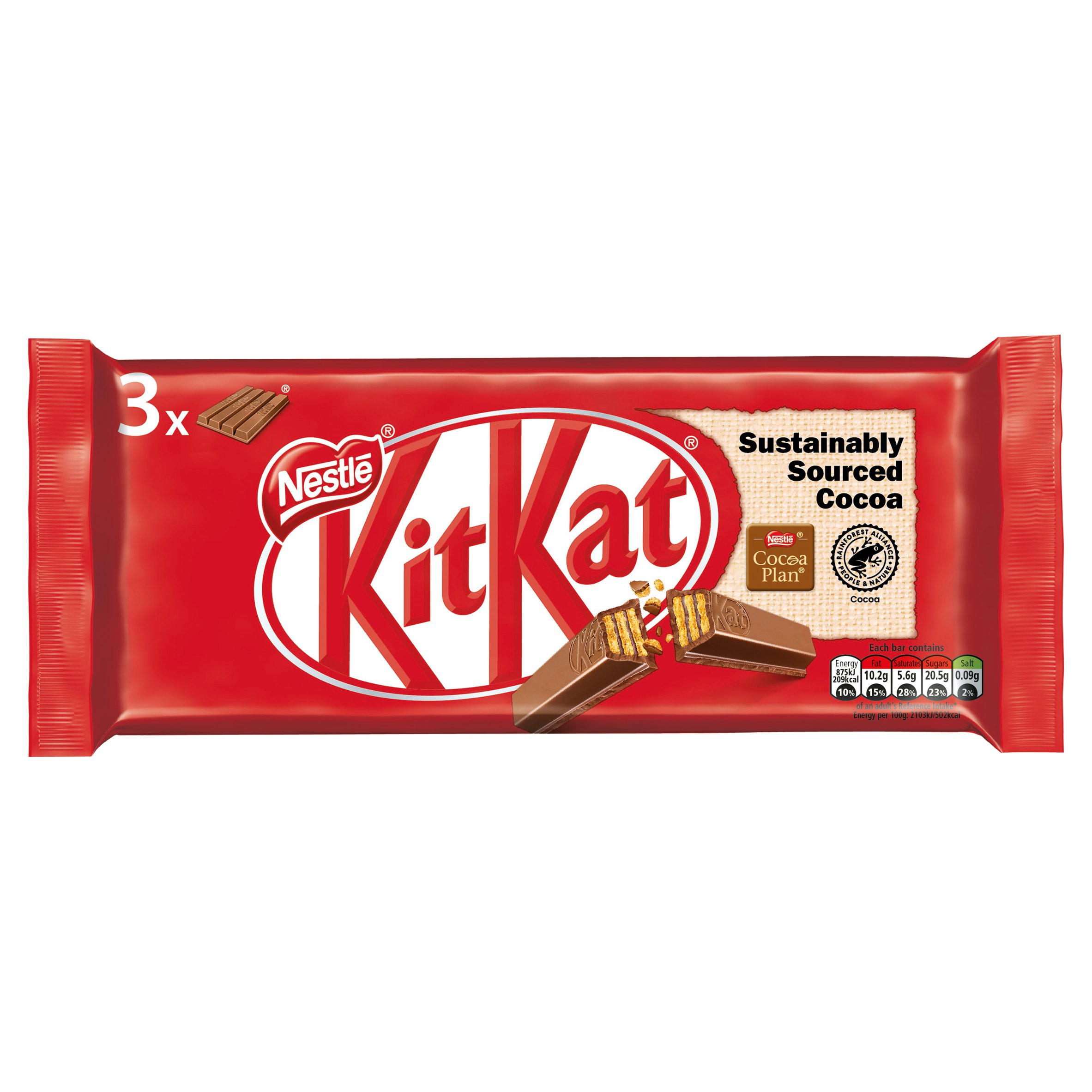 Kitkat 4 Finger Milk Chocolate Bar 415g 3 Pack Multipacks Iceland Foods