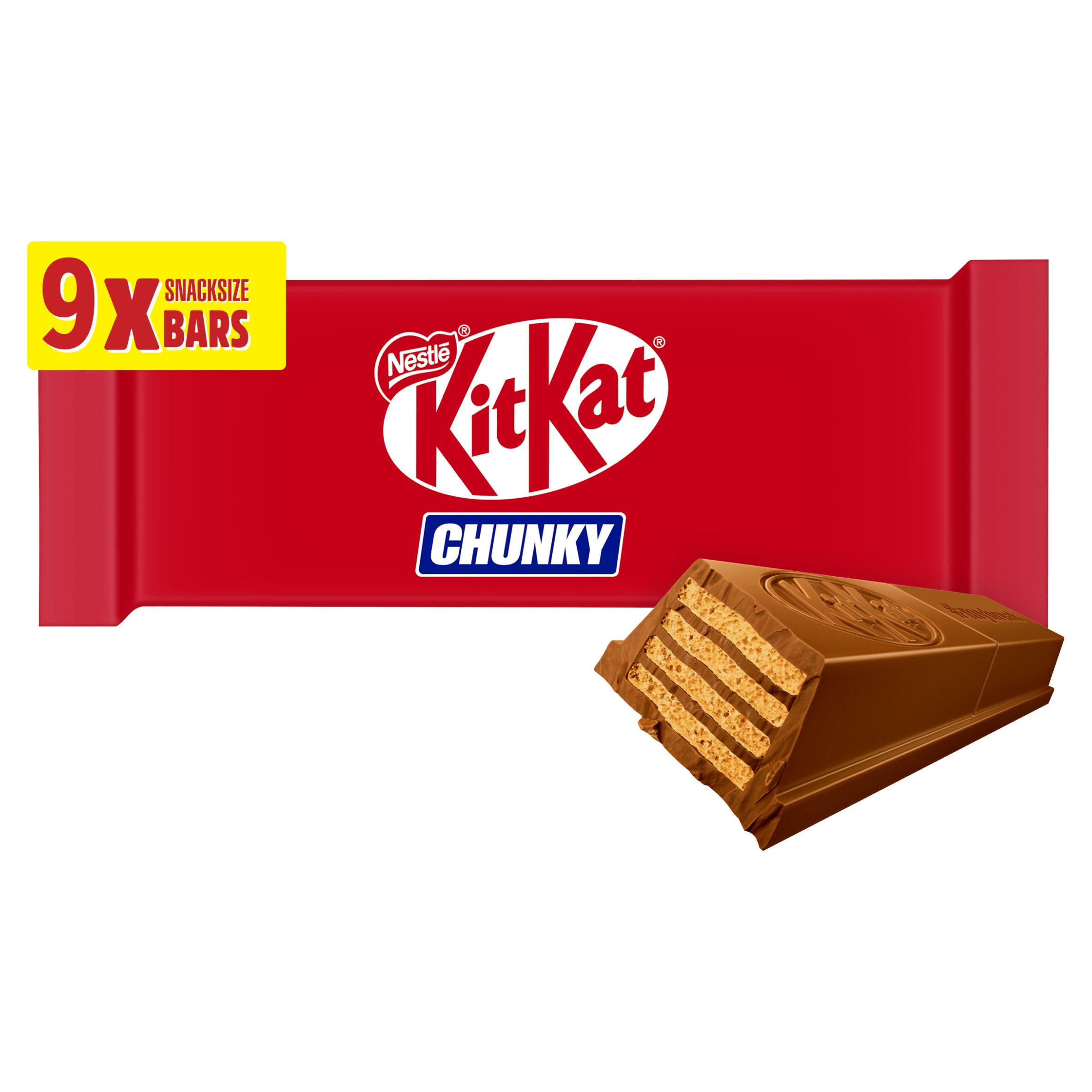 KitKat Chunky Snacksize Milk Chocolate Bar 9 Pack Multipack 288g