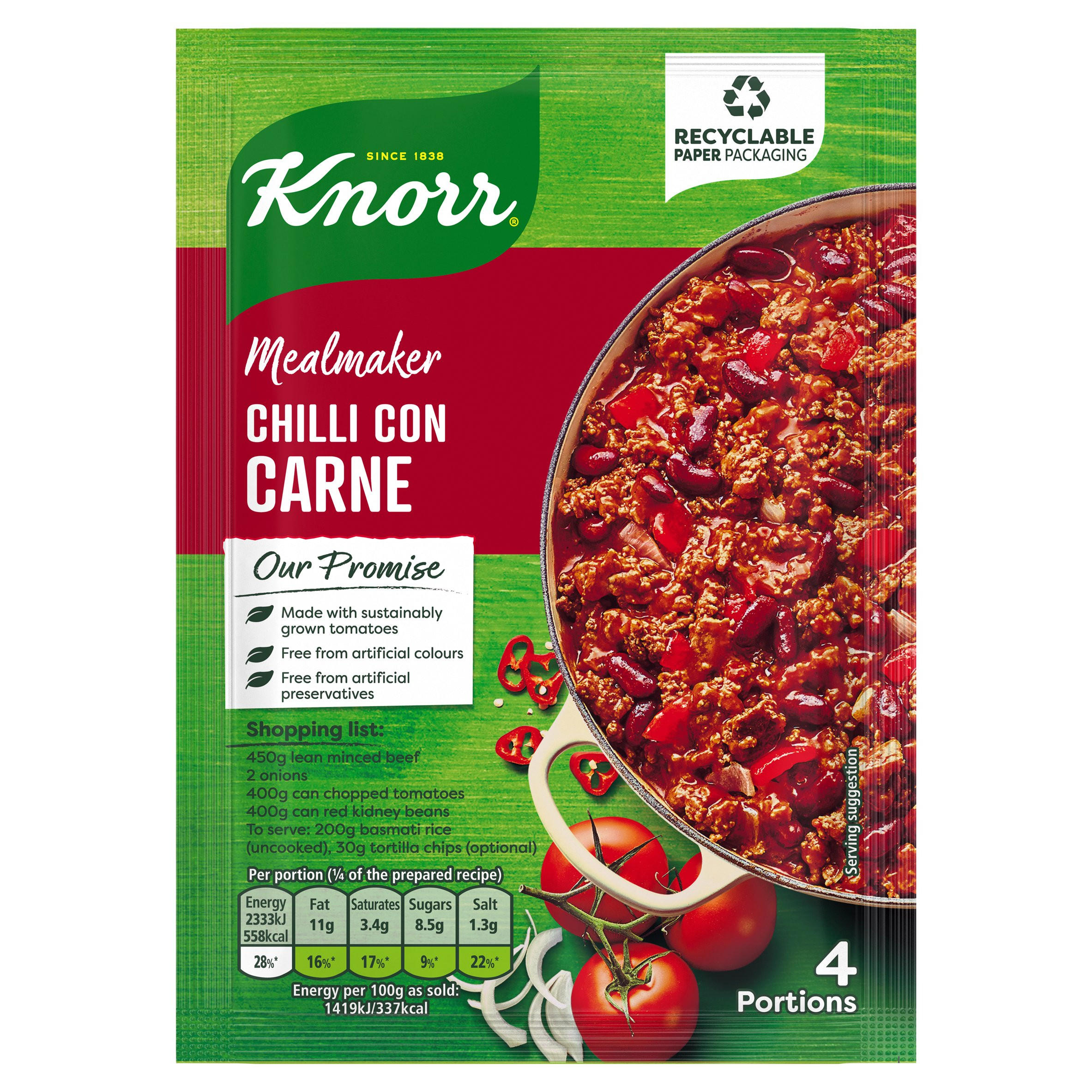 Knorr Mealmaker Chilli Con Carne 50g Herbs, Spices & Seasonings