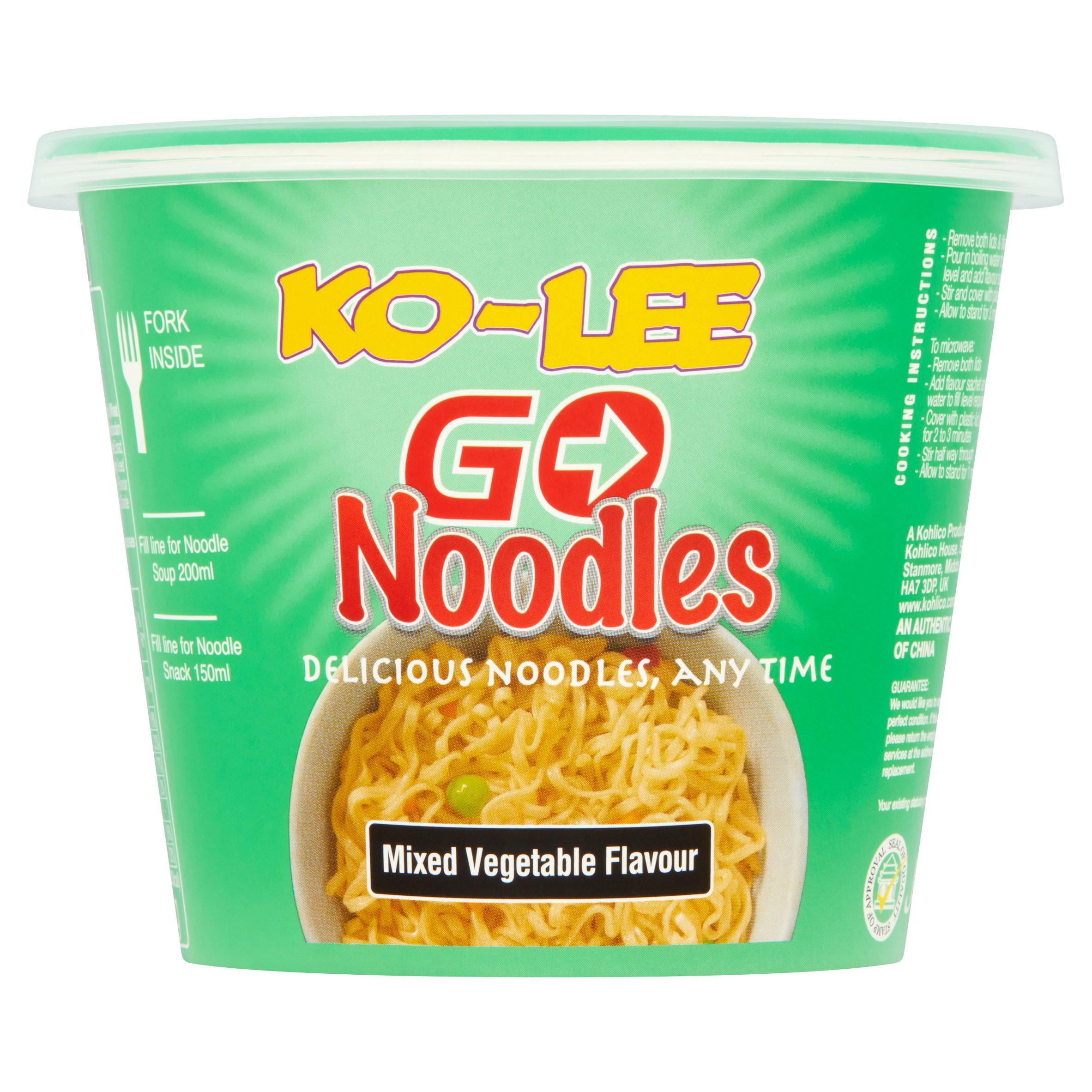 KoLee Go Noodles Mixed Vegetable Flavour 65g Noodles Iceland Foods