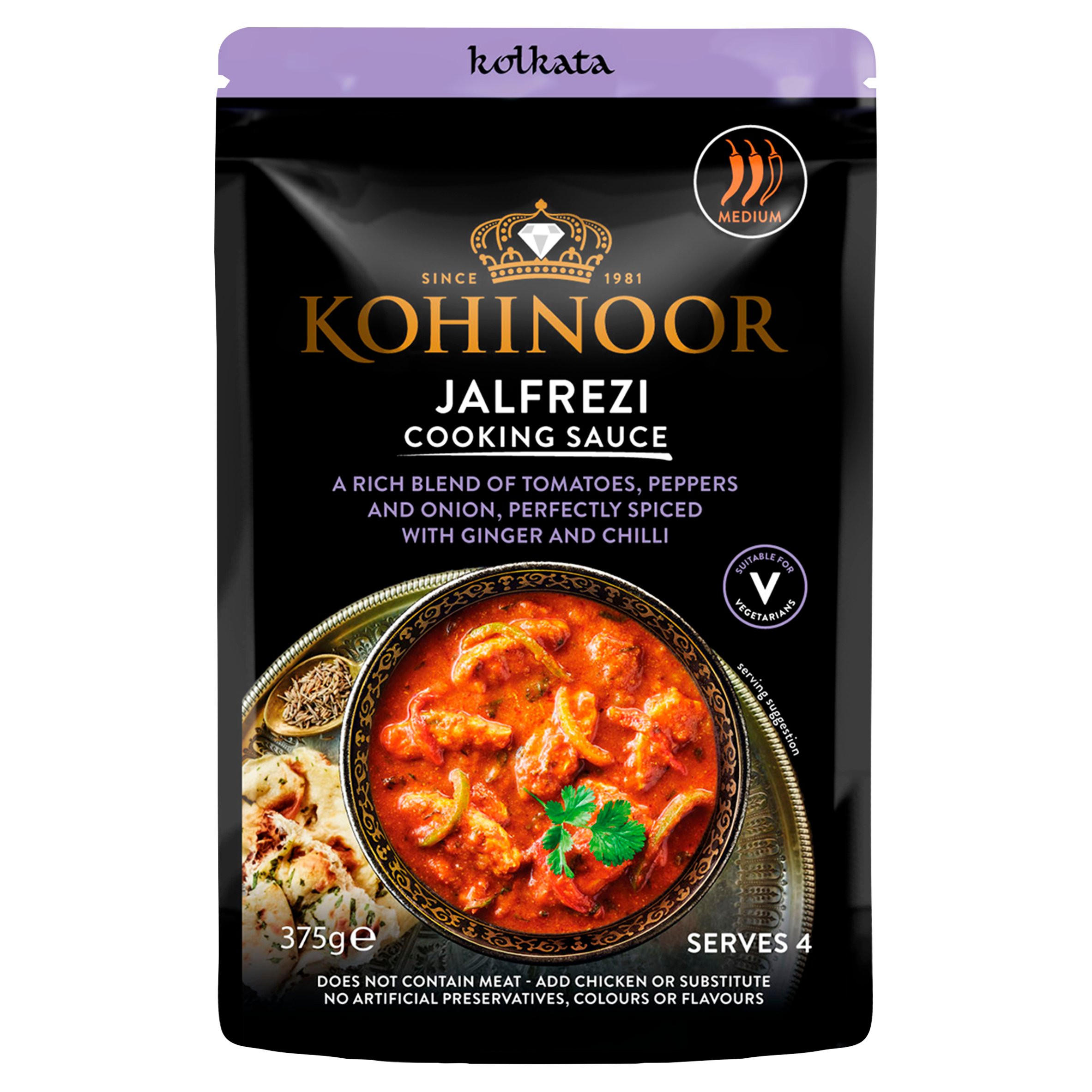 Kohinoor Calcutta Jalfrezi Cooking Sauce 375g Indian and Curry Sauces Iceland Foods