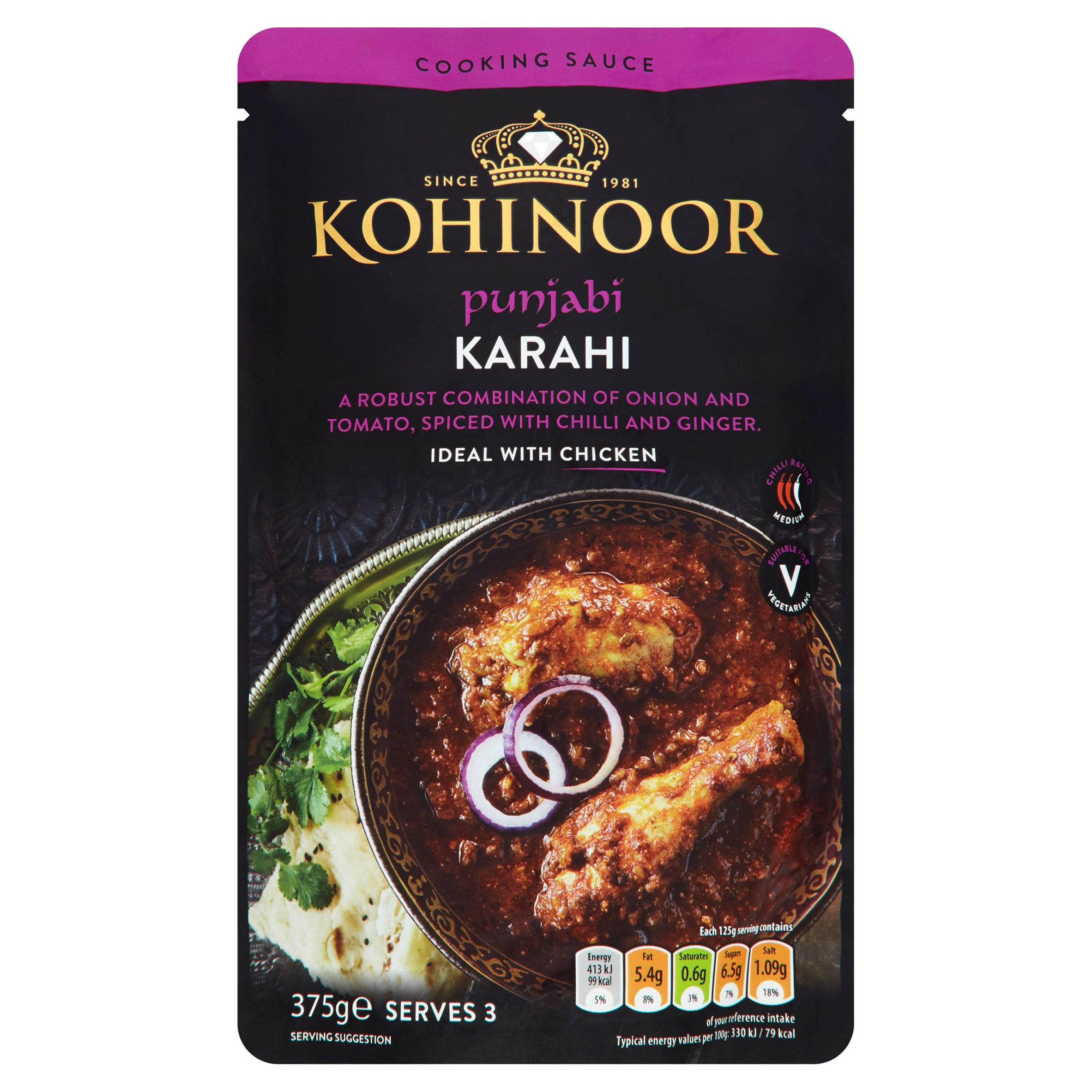 Kohinoor Punjabi Karahi Cooking Sauce 375g Indian and Curry Sauces