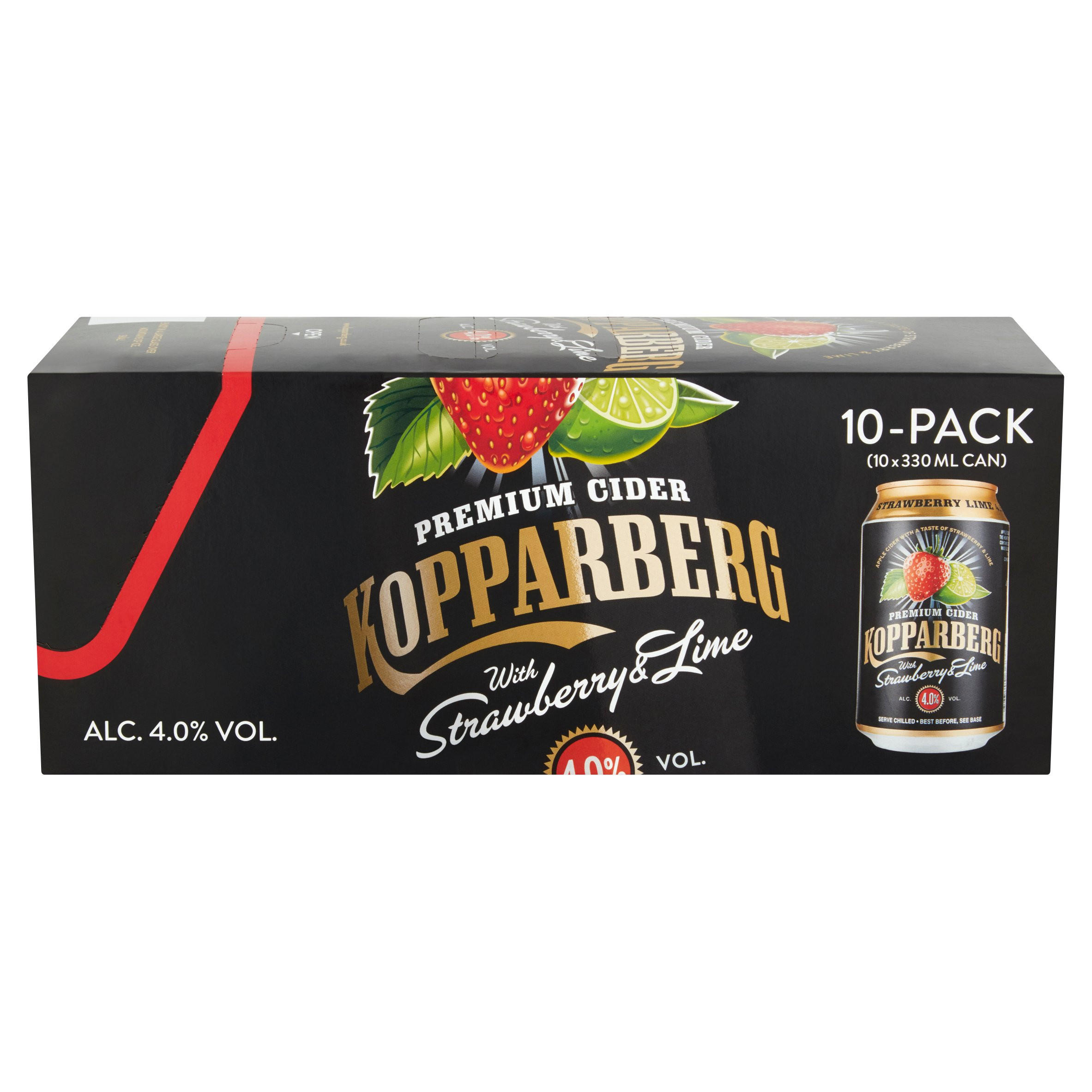 Kopparberg Premium Cider with Strawberry & Lime 10 x 330ml Cider