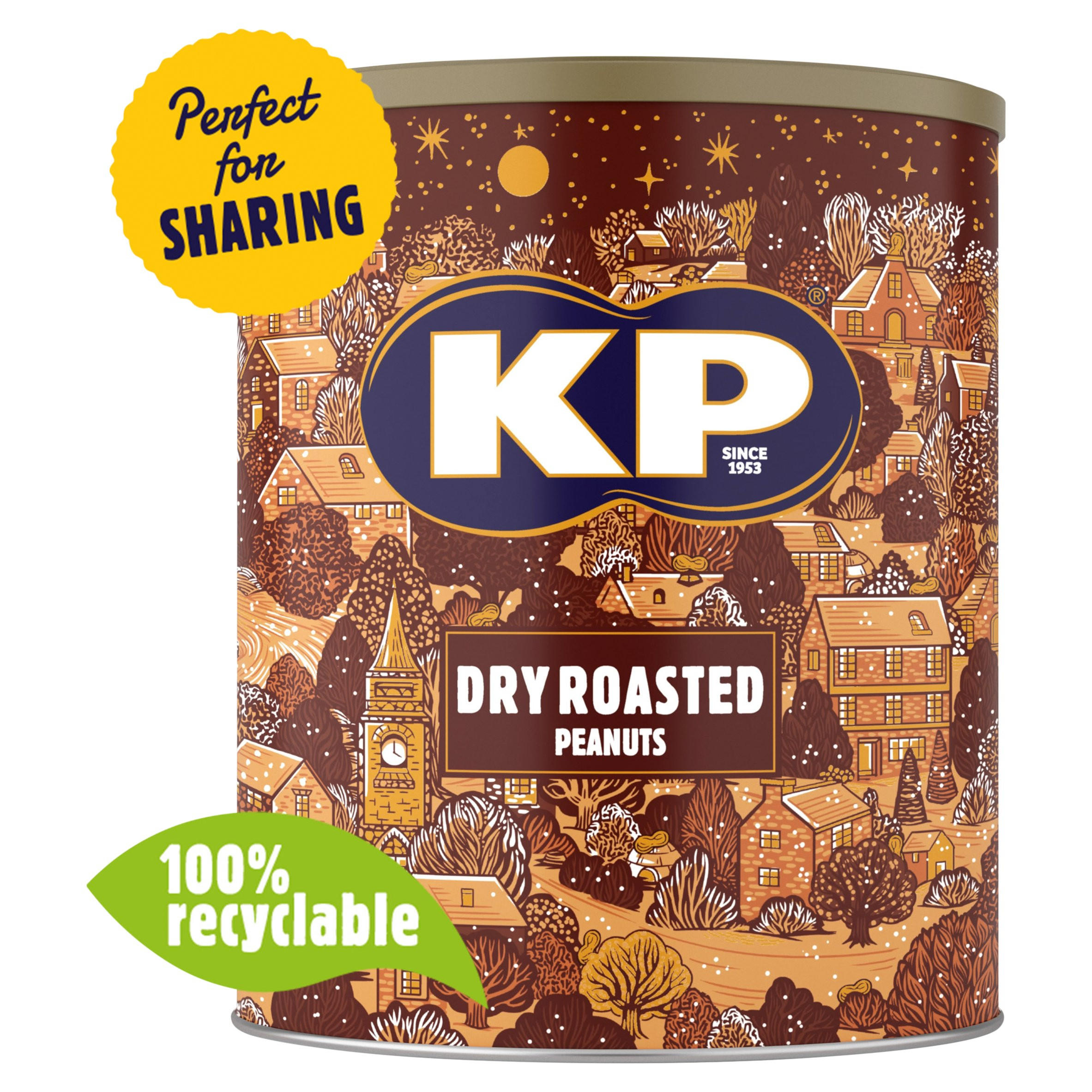 KP Dry Roasted Peanuts Tin 375g, folic acid free