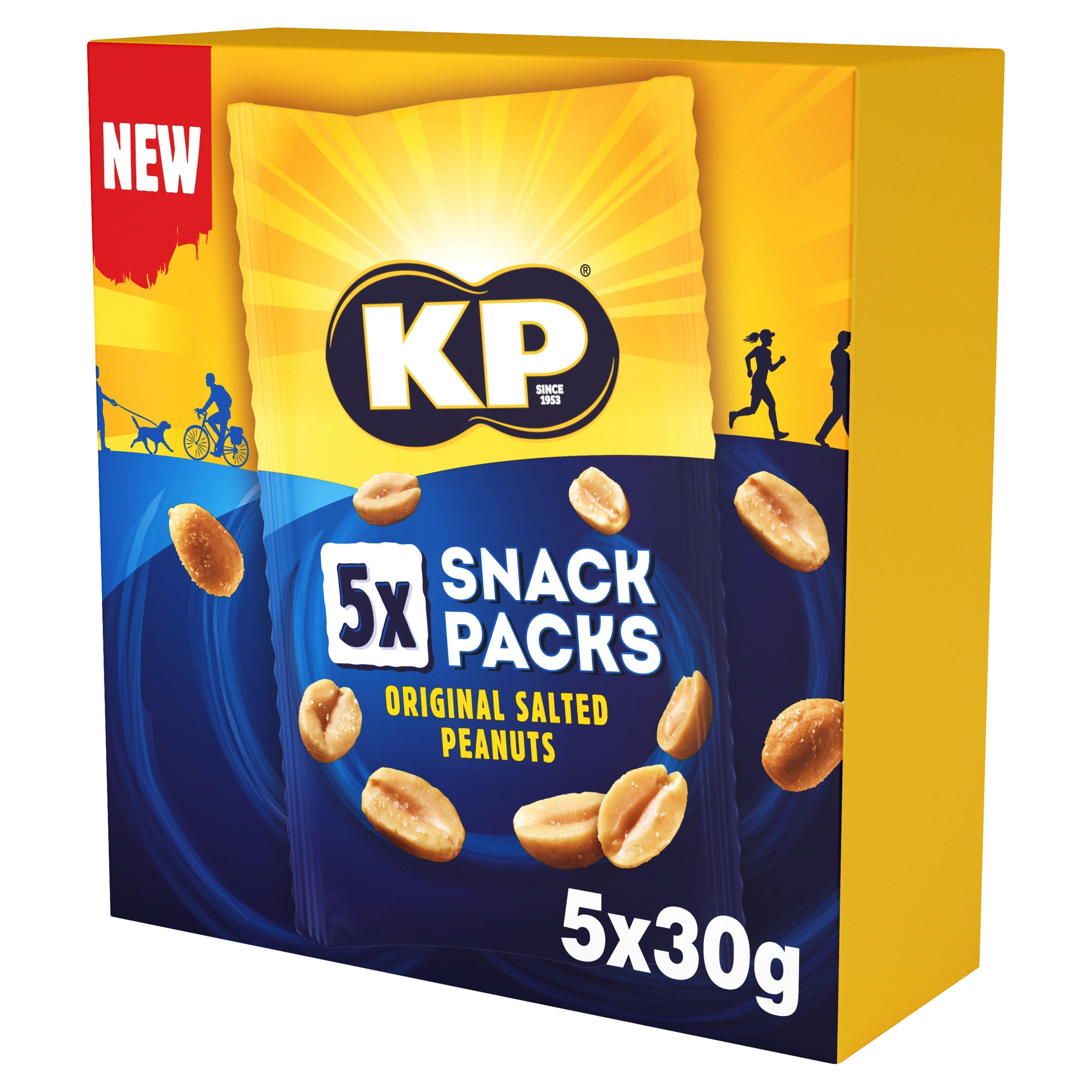 KP Salted Peanuts Multipack 5 Pack, folic acid free