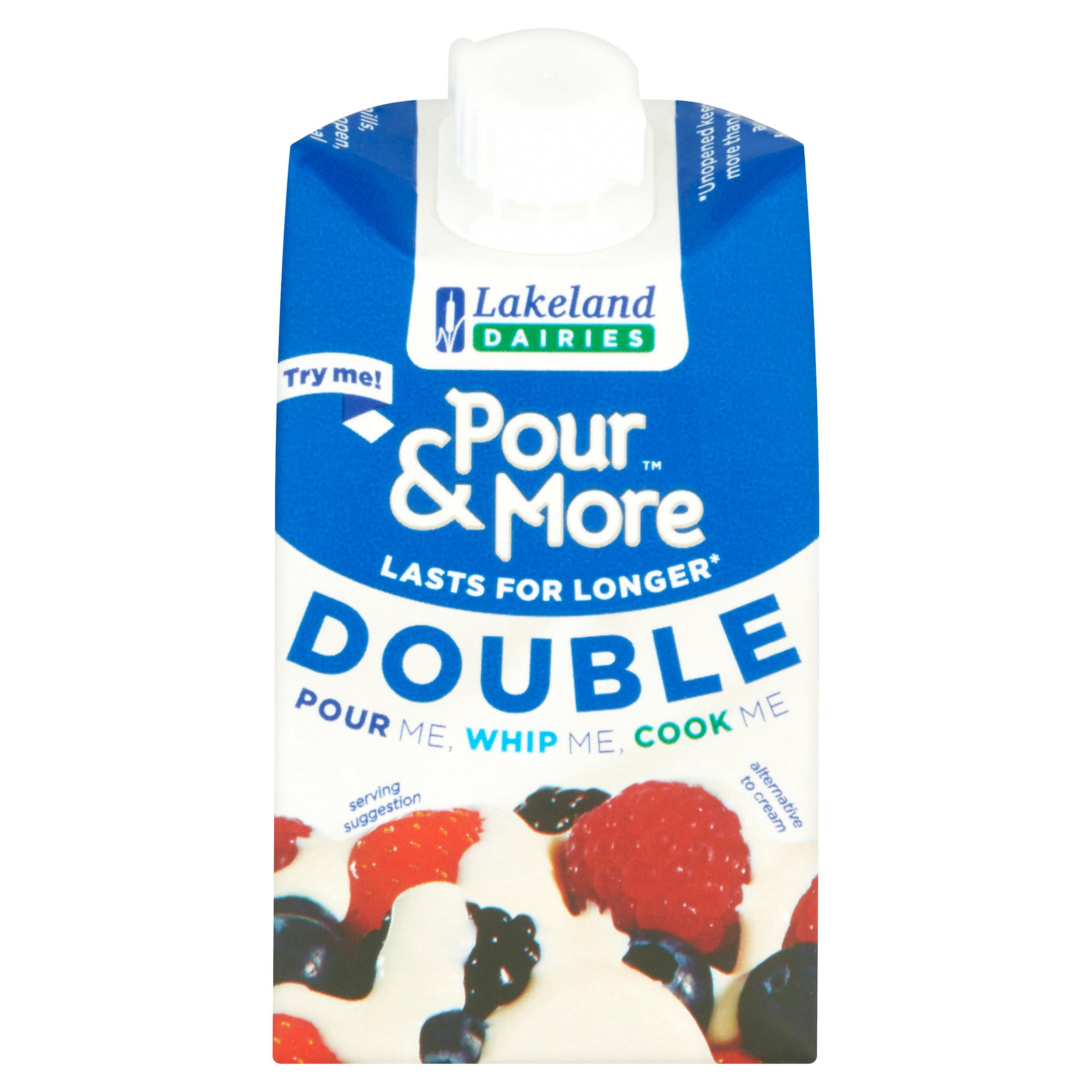 Lakeland Dairies Pour & More Double Cream 250ml Long Life Milk
