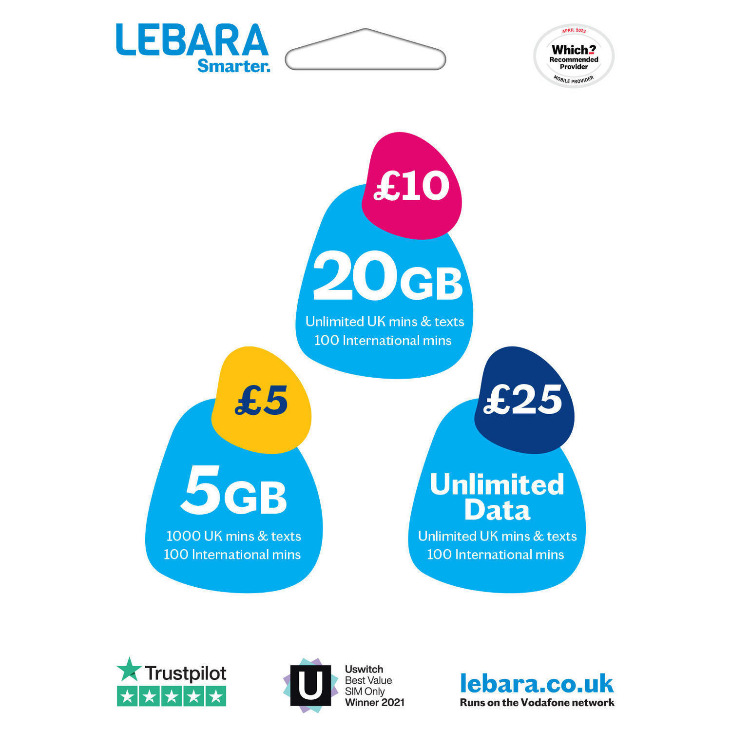 LEBRA £10 15GB Sim Card Sim Cards Iceland Foods