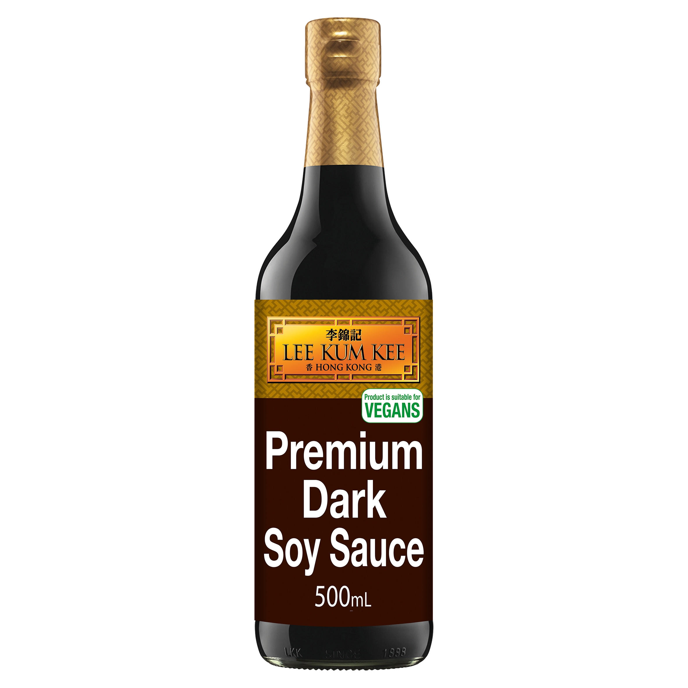 Lee Kum Kee Premium Dark Soy Sauce 500ml, folic acid free