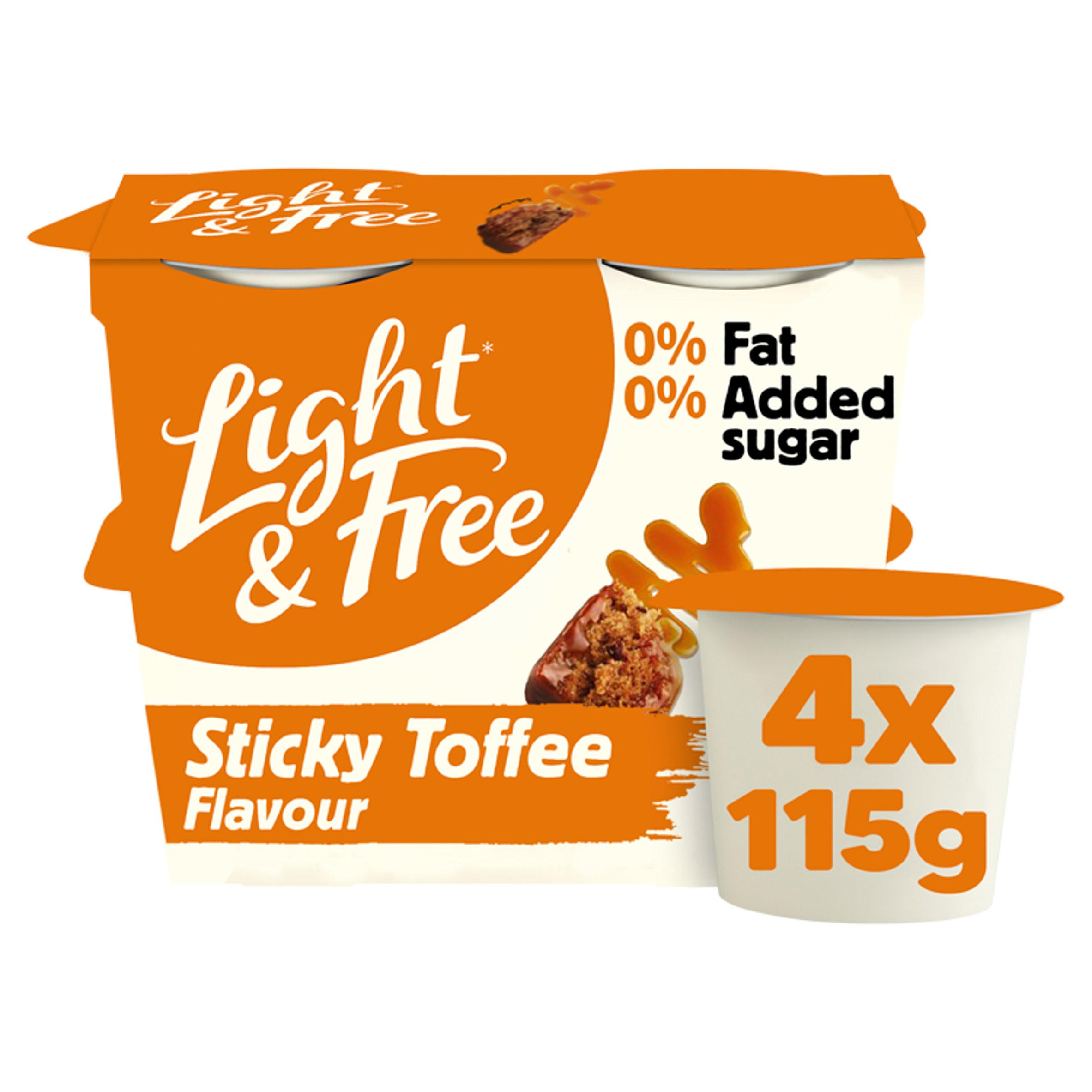 Light & Free Greek Style Yoghurt So Sticky Toffee Flavour 4 x 115g