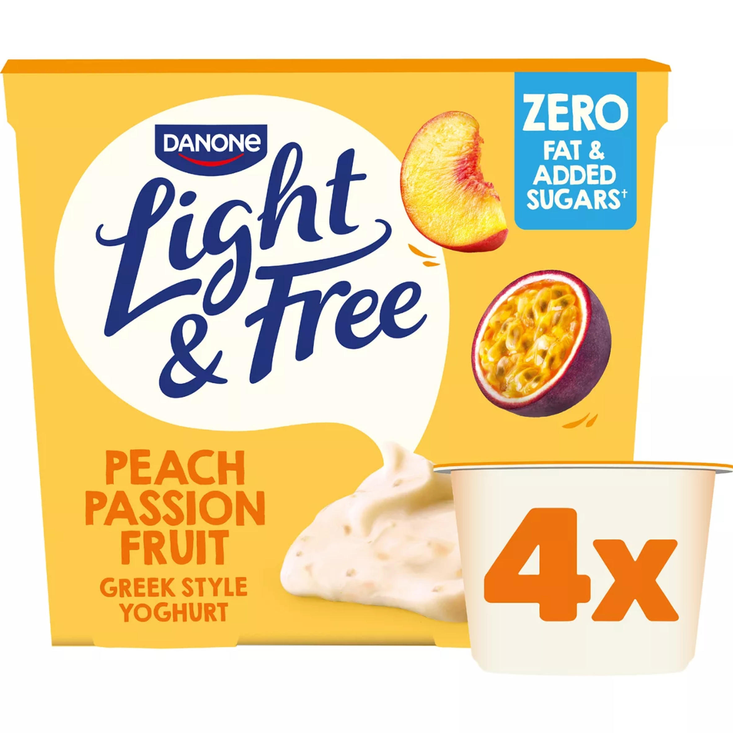 Light & Free Cherry Greek Style Fat Free Yoghurt 4x115g