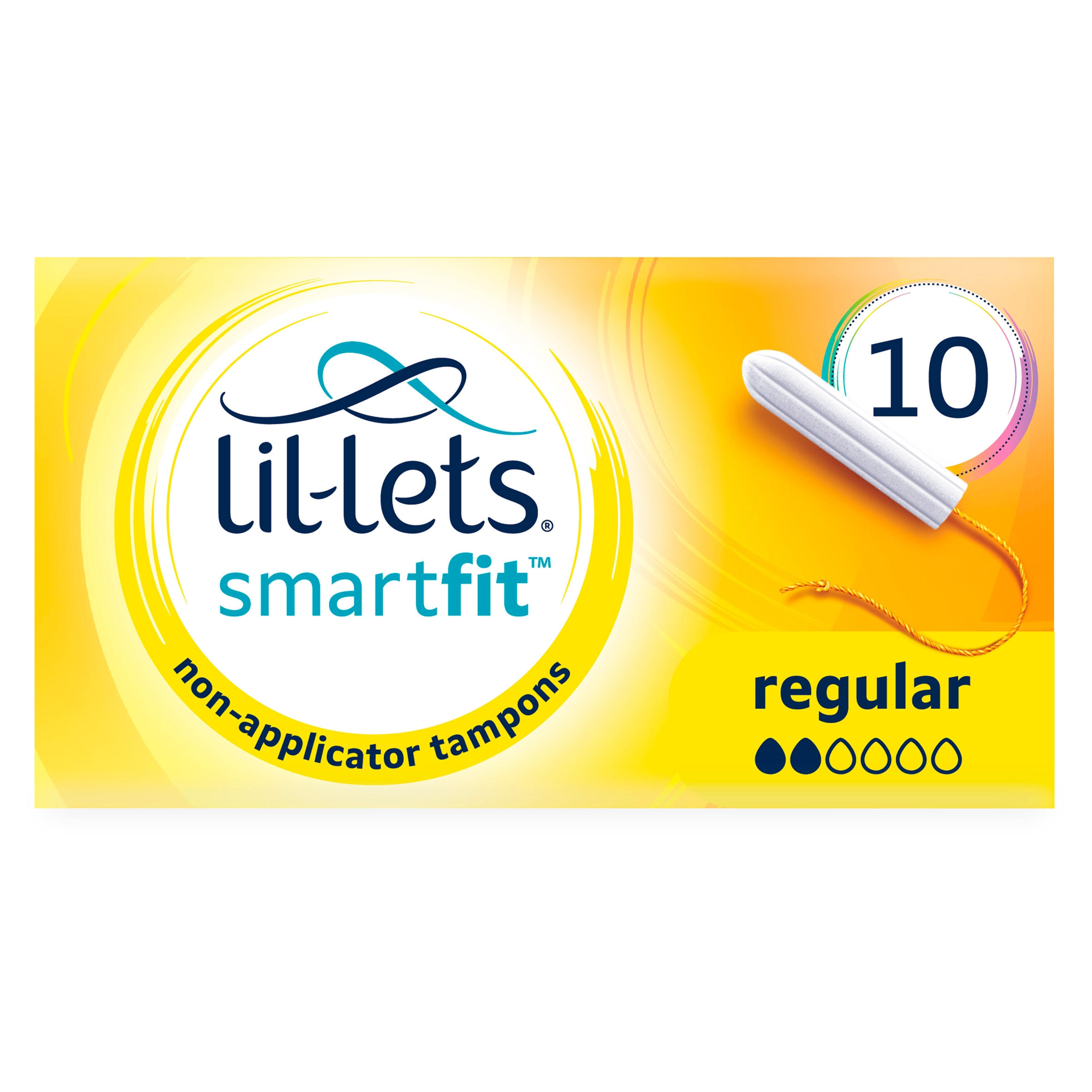 LilLets Smartfit 10 NonApplicator Tampons Regular Womens Toiletries