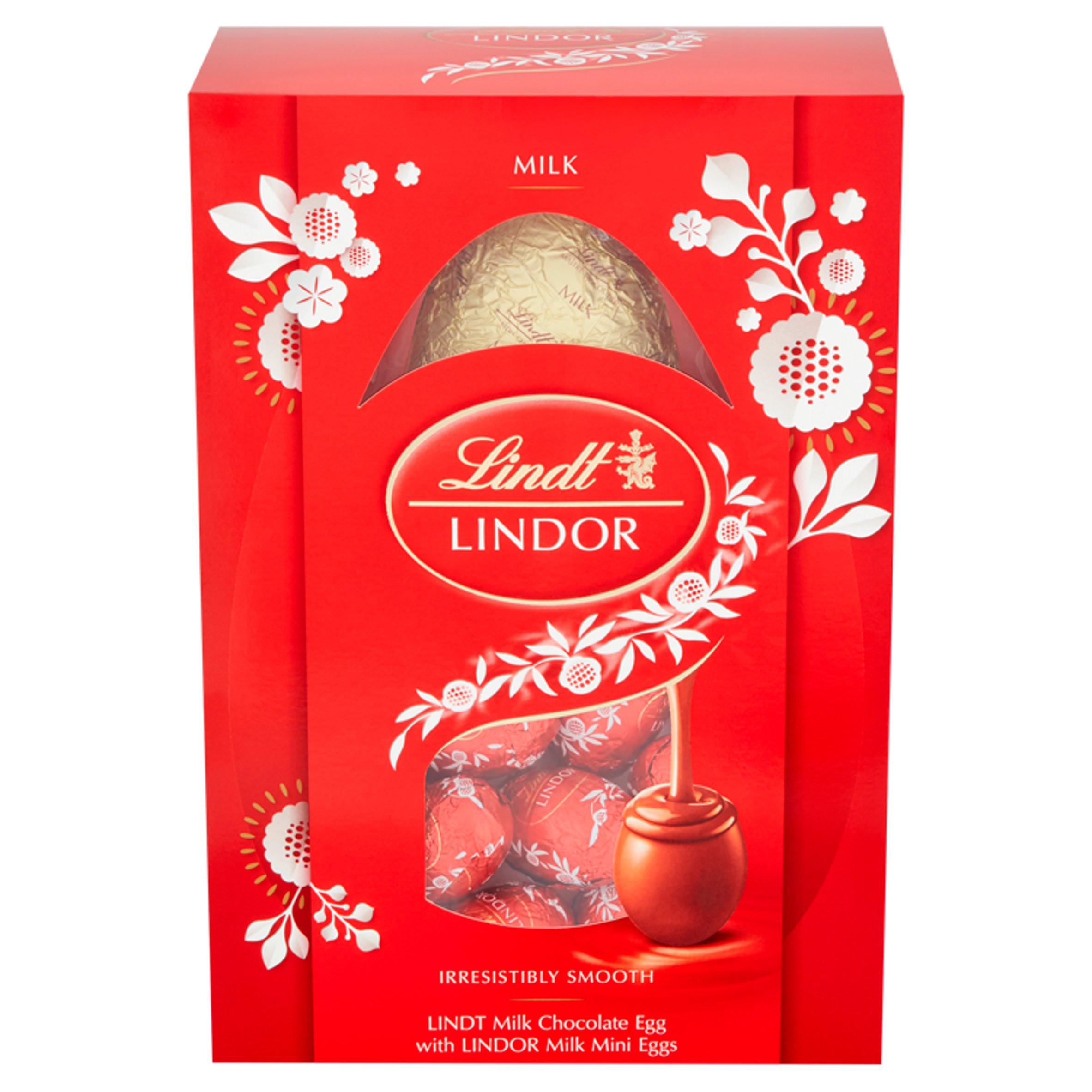 Lindt Milk Chocolate Egg With Lindor Milk Mini Eggs 215g Easter Eggs Iceland Foods 8360