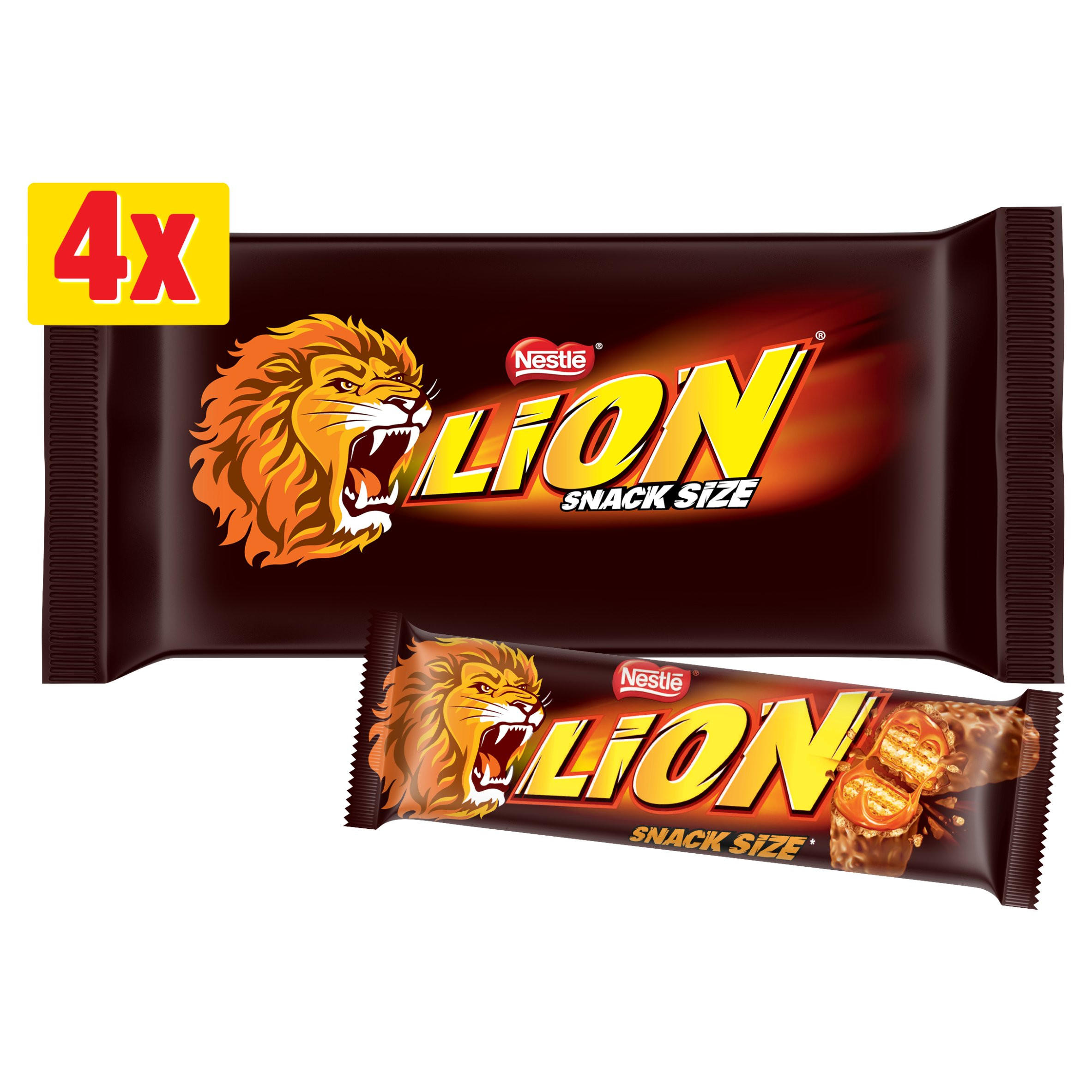 Nestlé Lion Milk Chocolate Snacksize Bar 4 Pack Multipack 120g