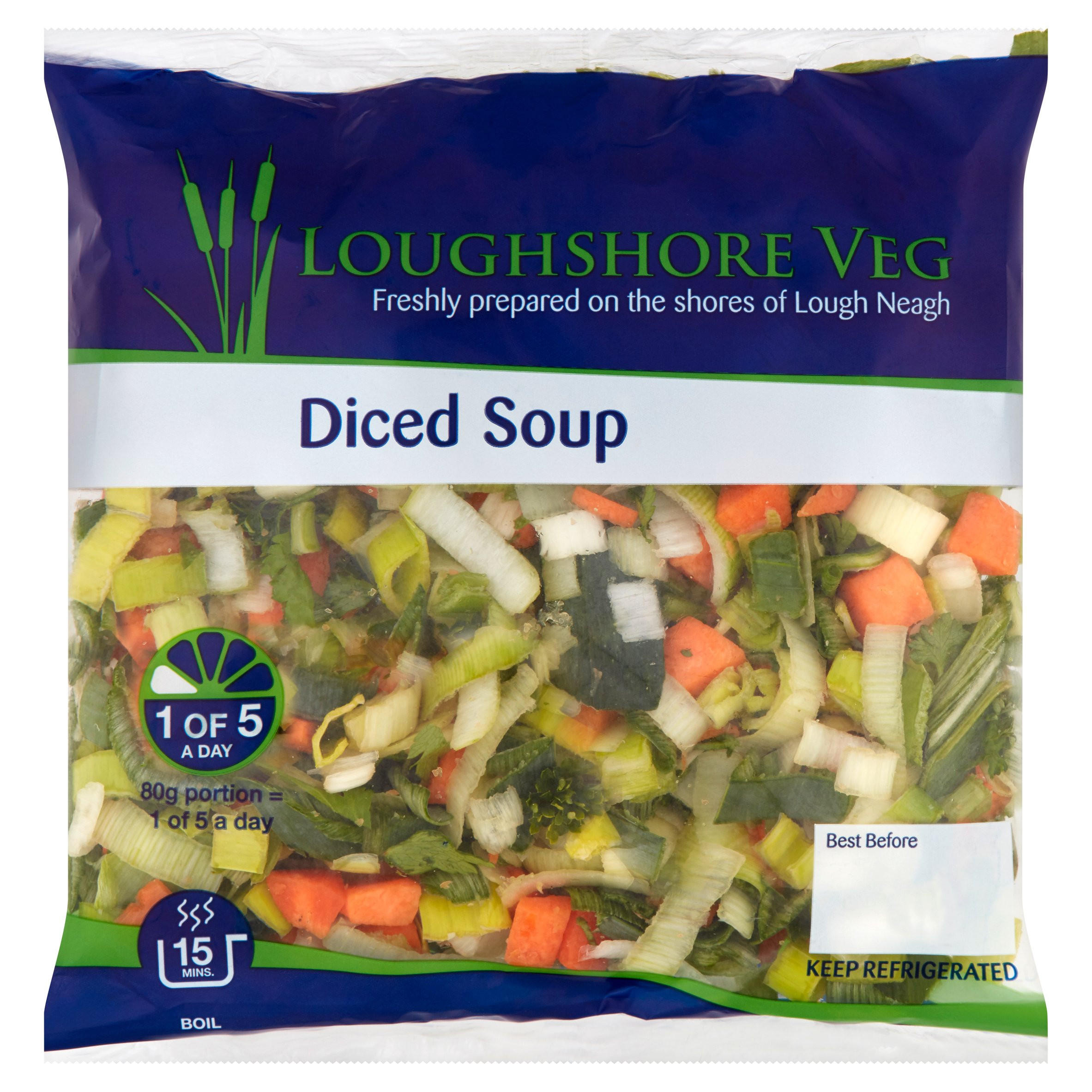 Loughshore Veg Diced Soup 320g Fresh Vegetables Iceland Foods