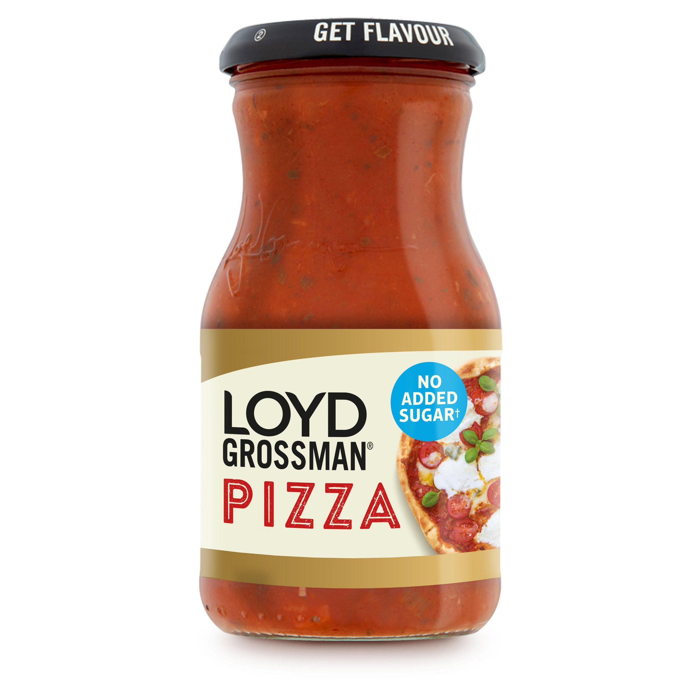 Loyd Grossman No Added Sugar Tomato Pizza Sauce 350g Jar, folic acid free