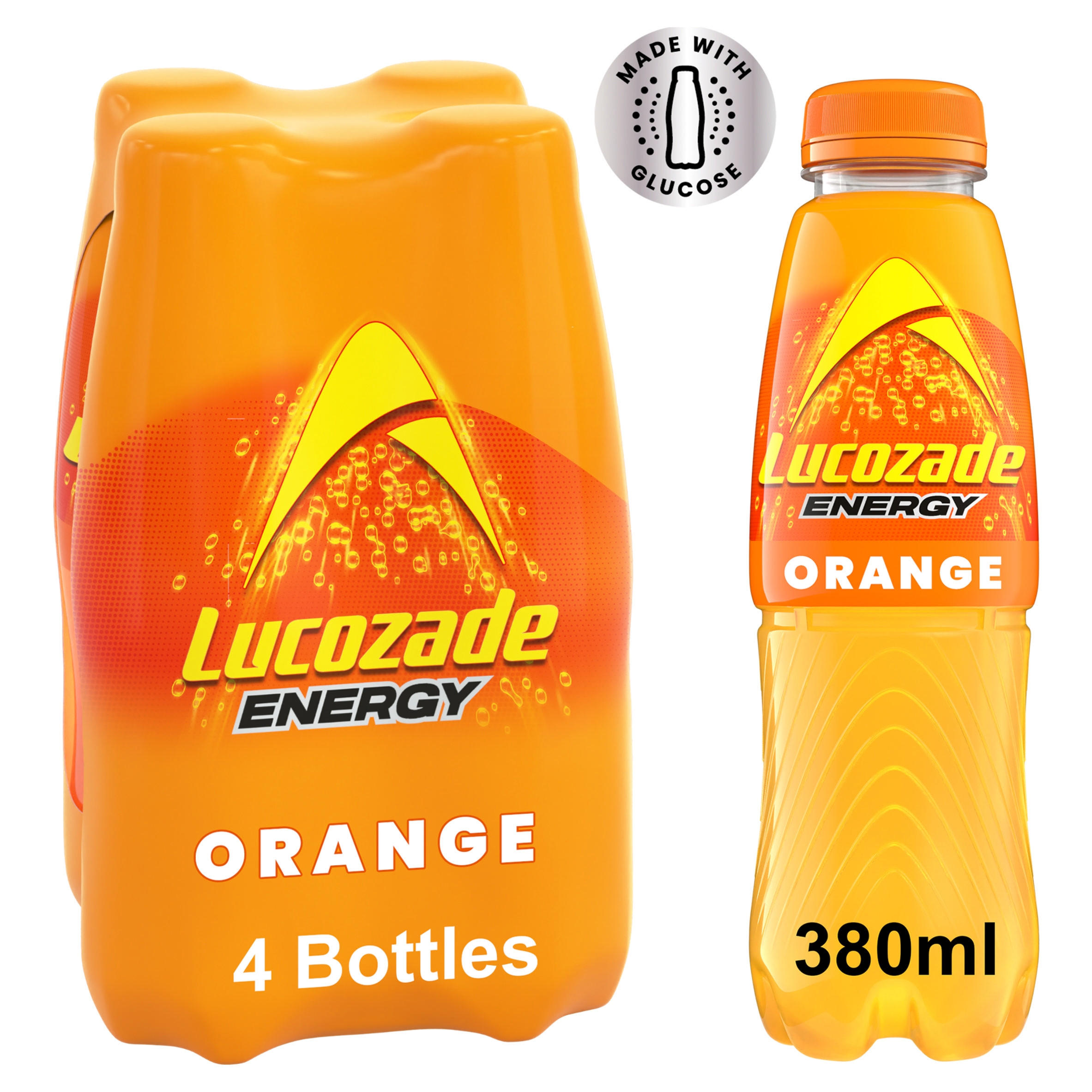 Lucozade Energy Drink Orange 4x380ml