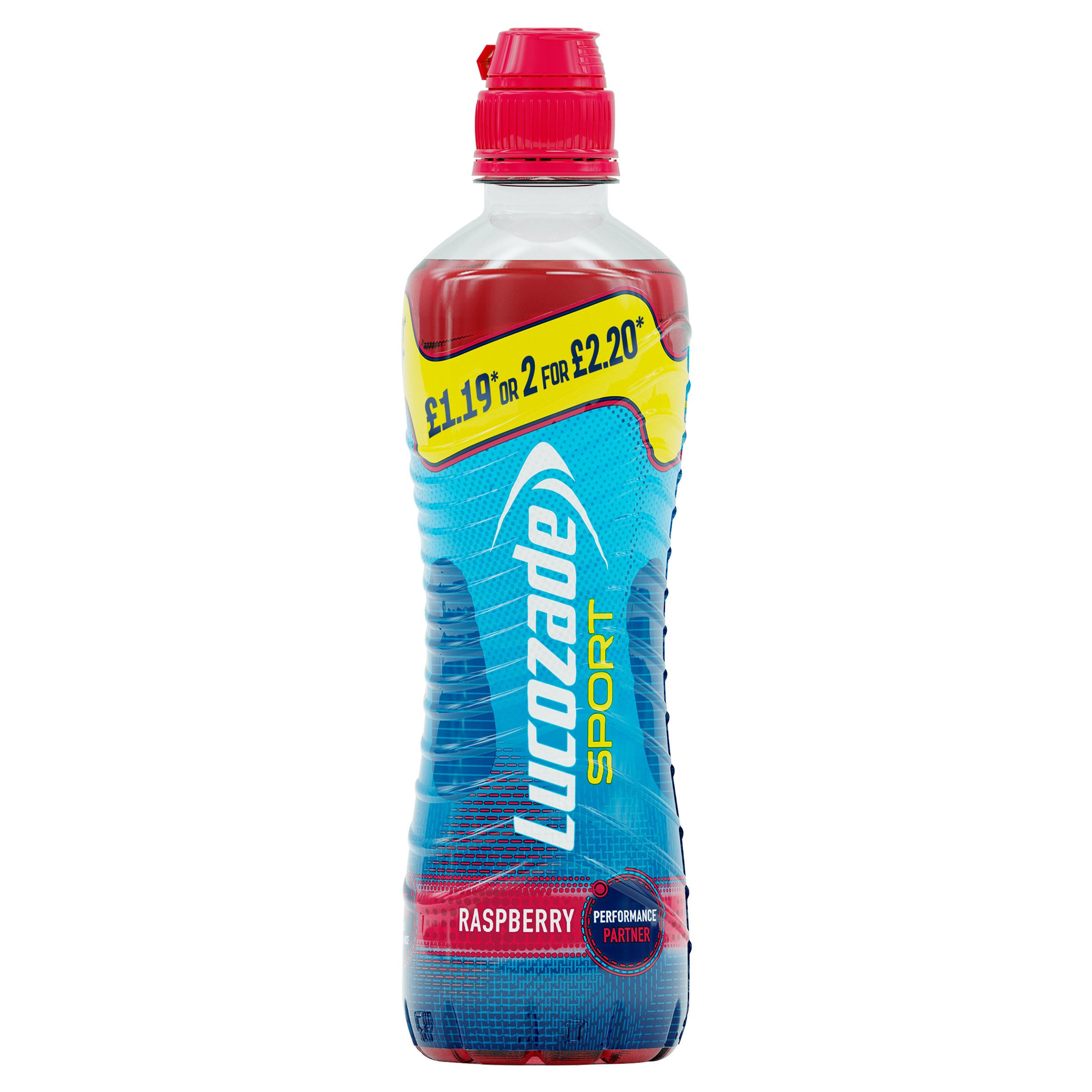 Lucozade Sport Raspberry PMP 500ml £1.19 or 2 for £2.20 Lucozade Iceland Foods