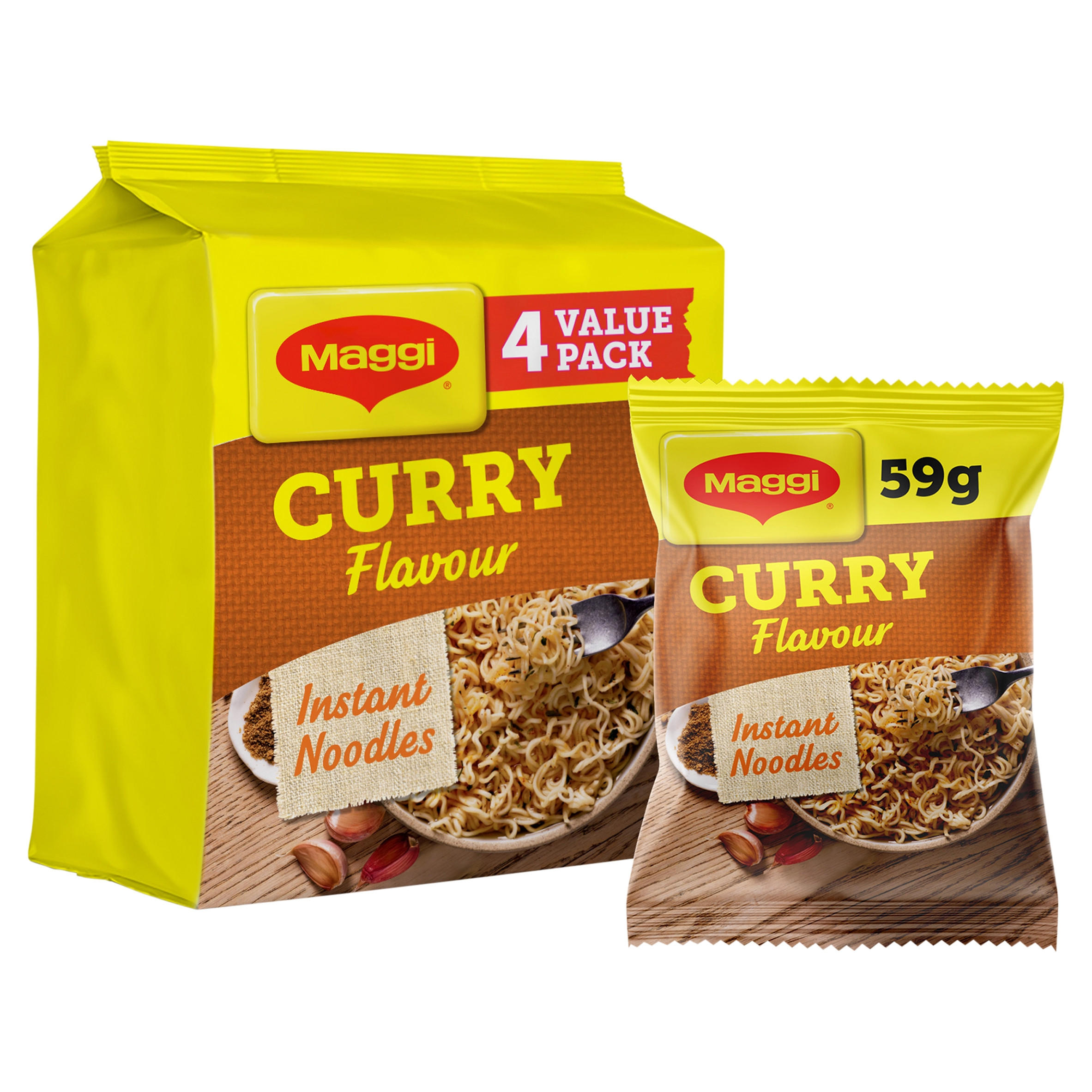 Maggi 3 Minute Curry Flavour Noodles Multipack 4x59g (295g)