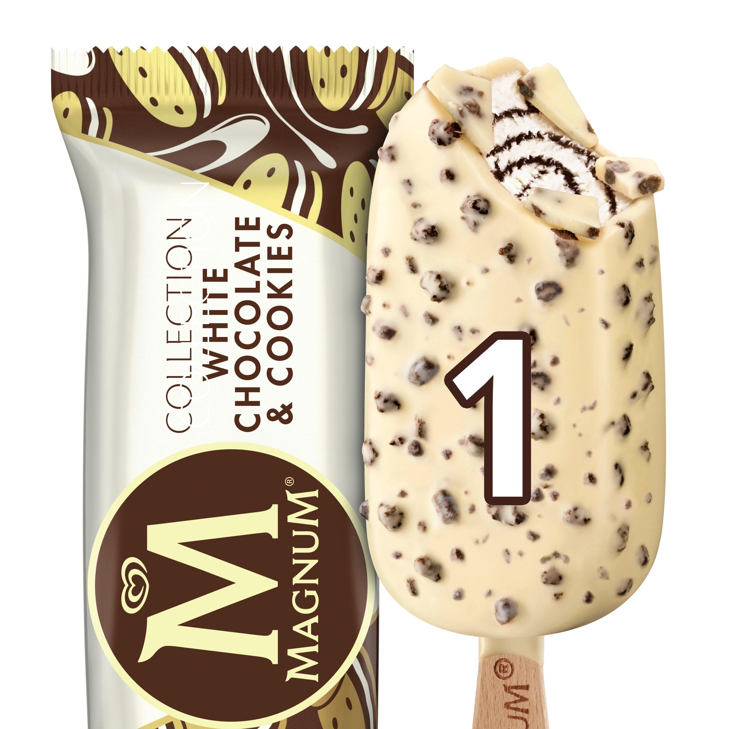 Magnum Ice Cream White Chocolate & Cookies 90 ml | Ice Cream Cones ...