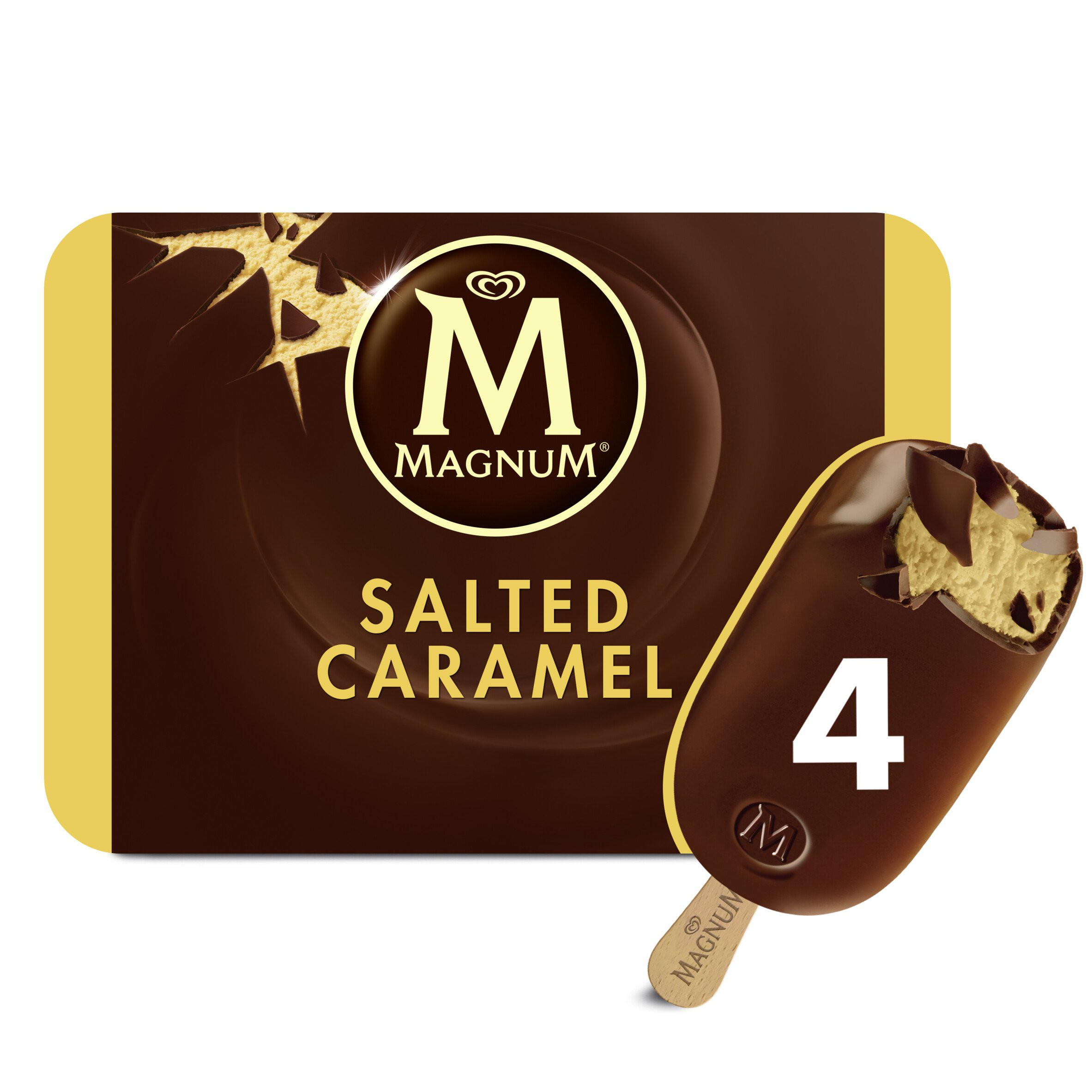 Magnum Salted Caramel Ice Cream 4 X 100ml Ice Cream Lollies Magnum Salted Caramel Ice Cream 4 X 100ml Ice Cream Lollies
