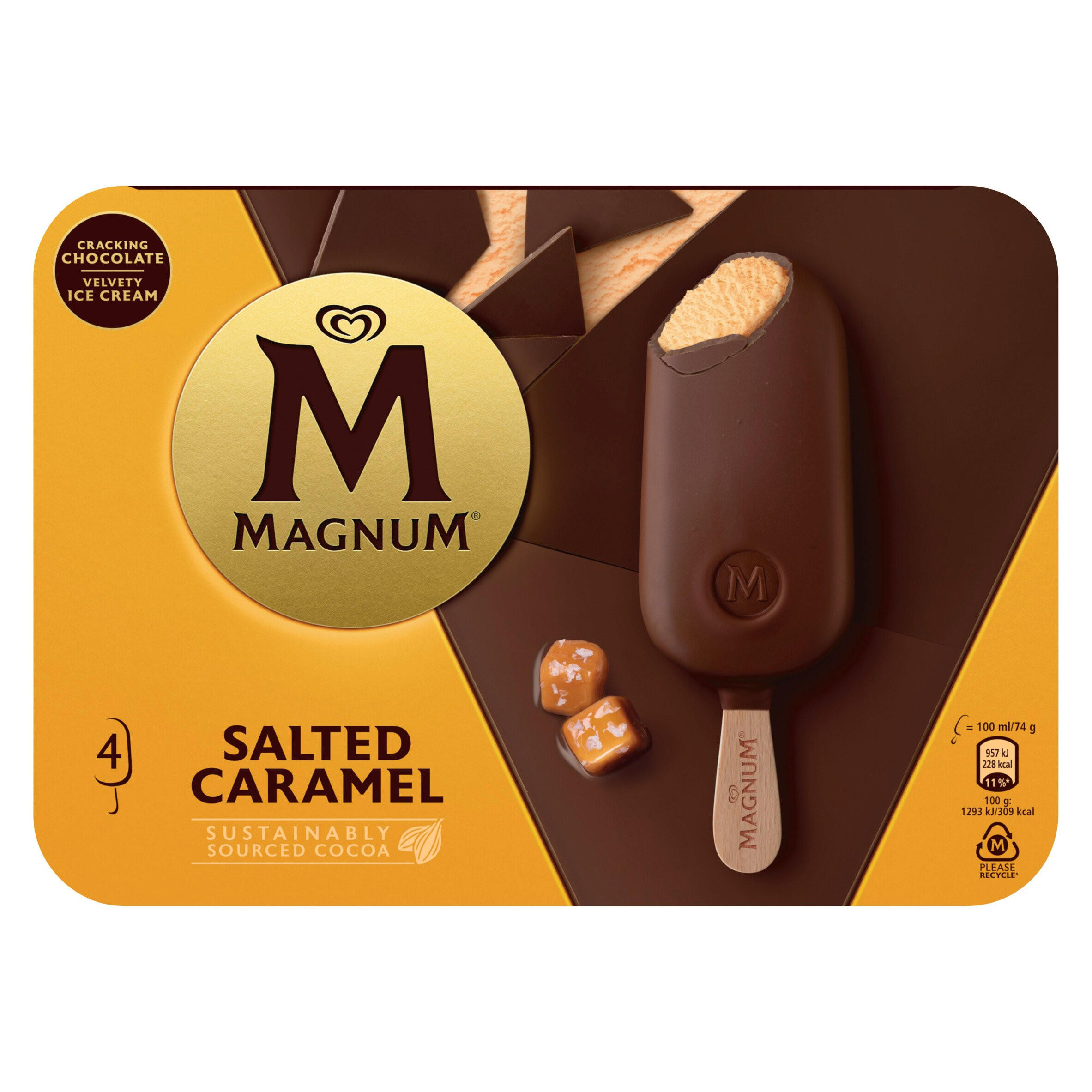 Magnum Salted Caramel Ice Cream Stick 4 X 100 Ml Ice Cream Cones Magnum Salted Caramel Ice Cream Stick 4 X 100 Ml Ice Cream Cones