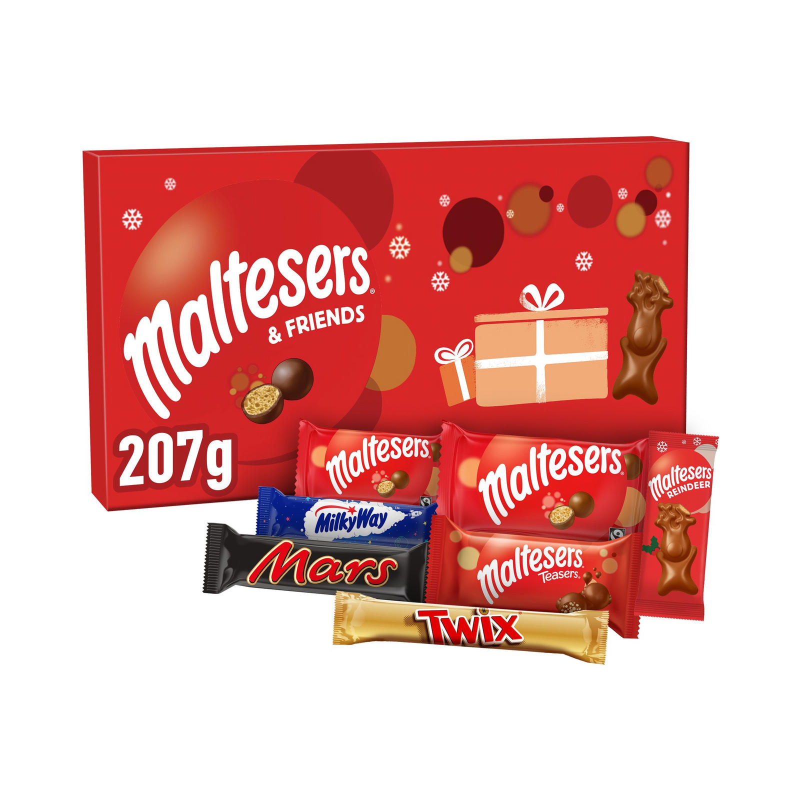 maltesers and friends chocolate large christmas selection box 207g