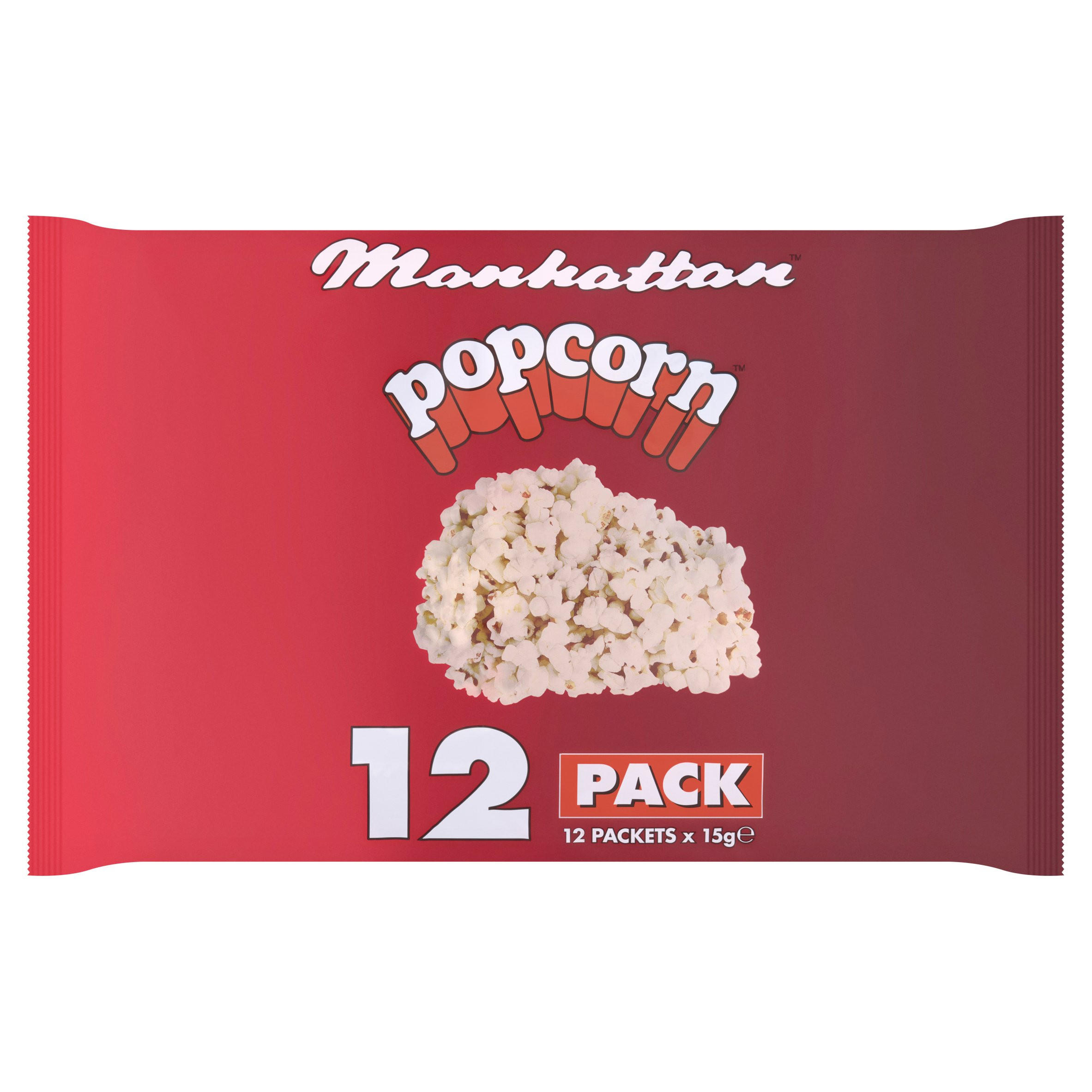 Manhattan Popcorn 180g 12 x 15g, folic acid free