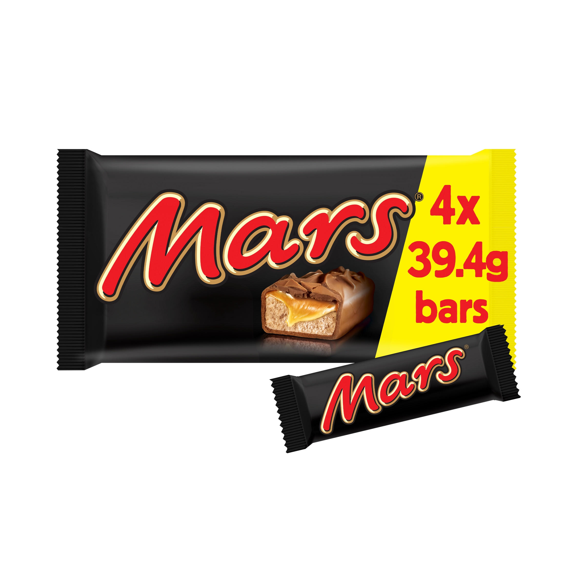 Mars Caramel, Nougat & Milk Chocolate Bars Multipack 4 x 39.4g