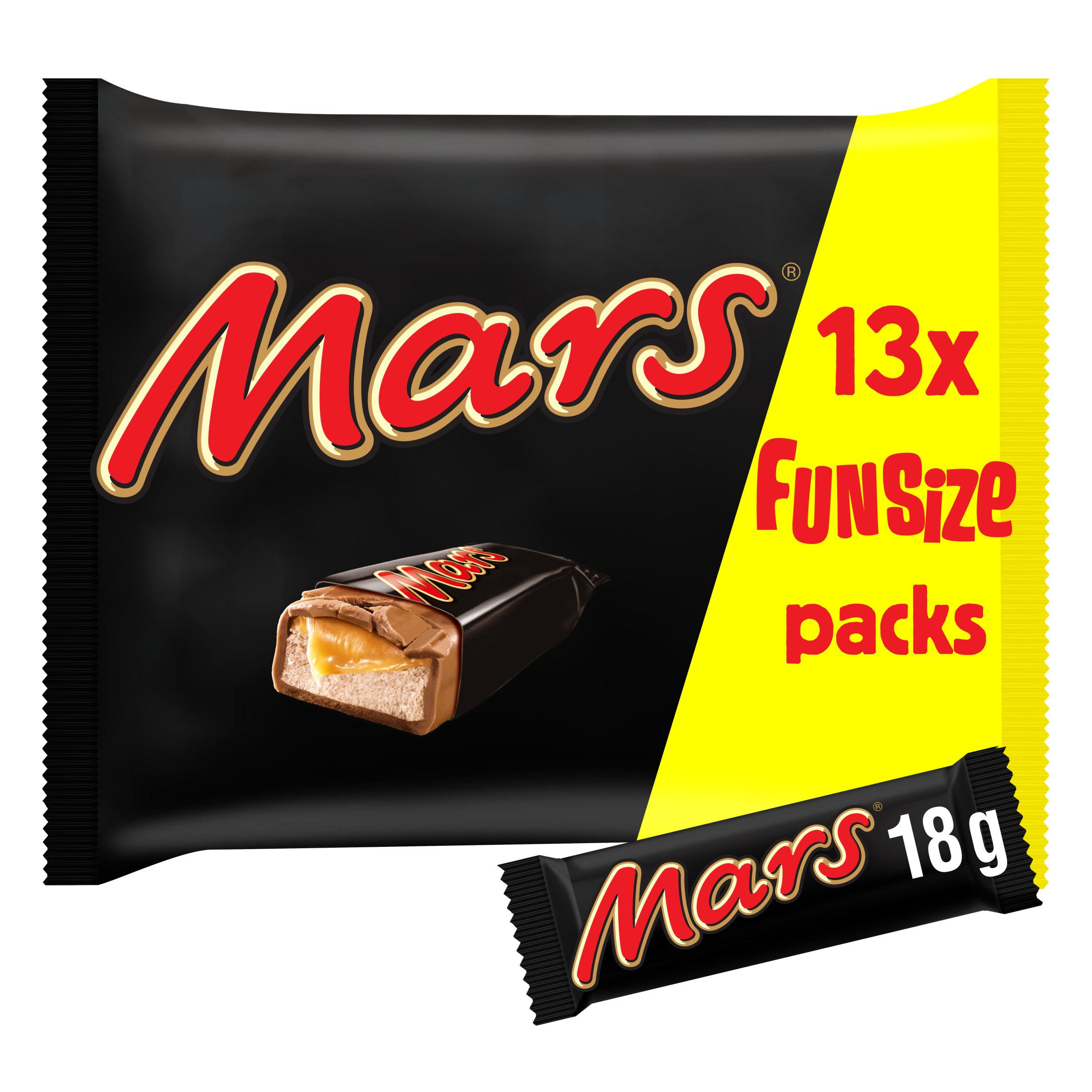 Mars Caramel, Nougat & Milk Chocolate Funsize Snack Bars Multipack 13 x
