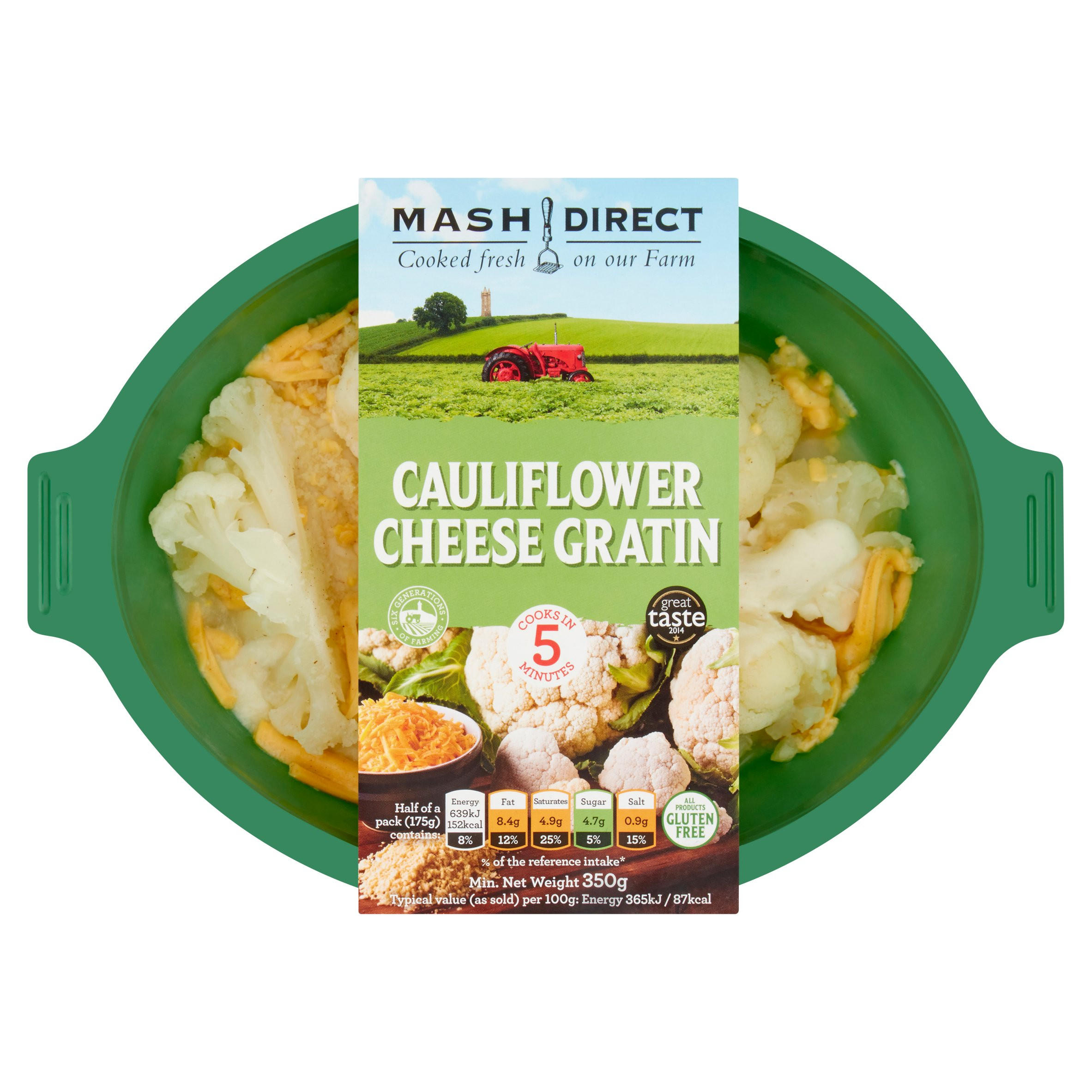 Mash Direct Cauliflower Cheese Gratin 350g Fresh Vegetables Iceland