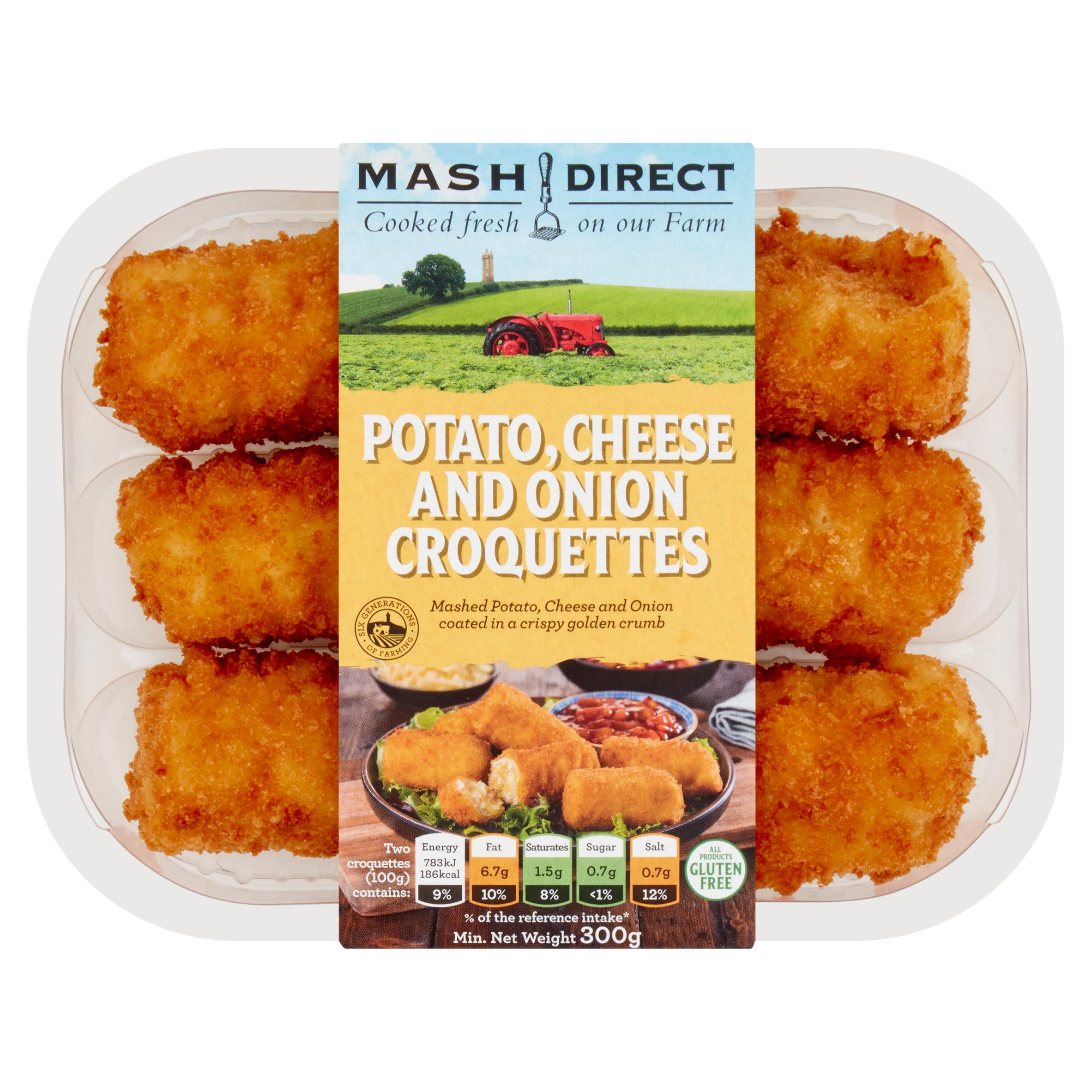 Mash Direct Potato, Cheese and Onion Croquettes 300g Iceland Foods