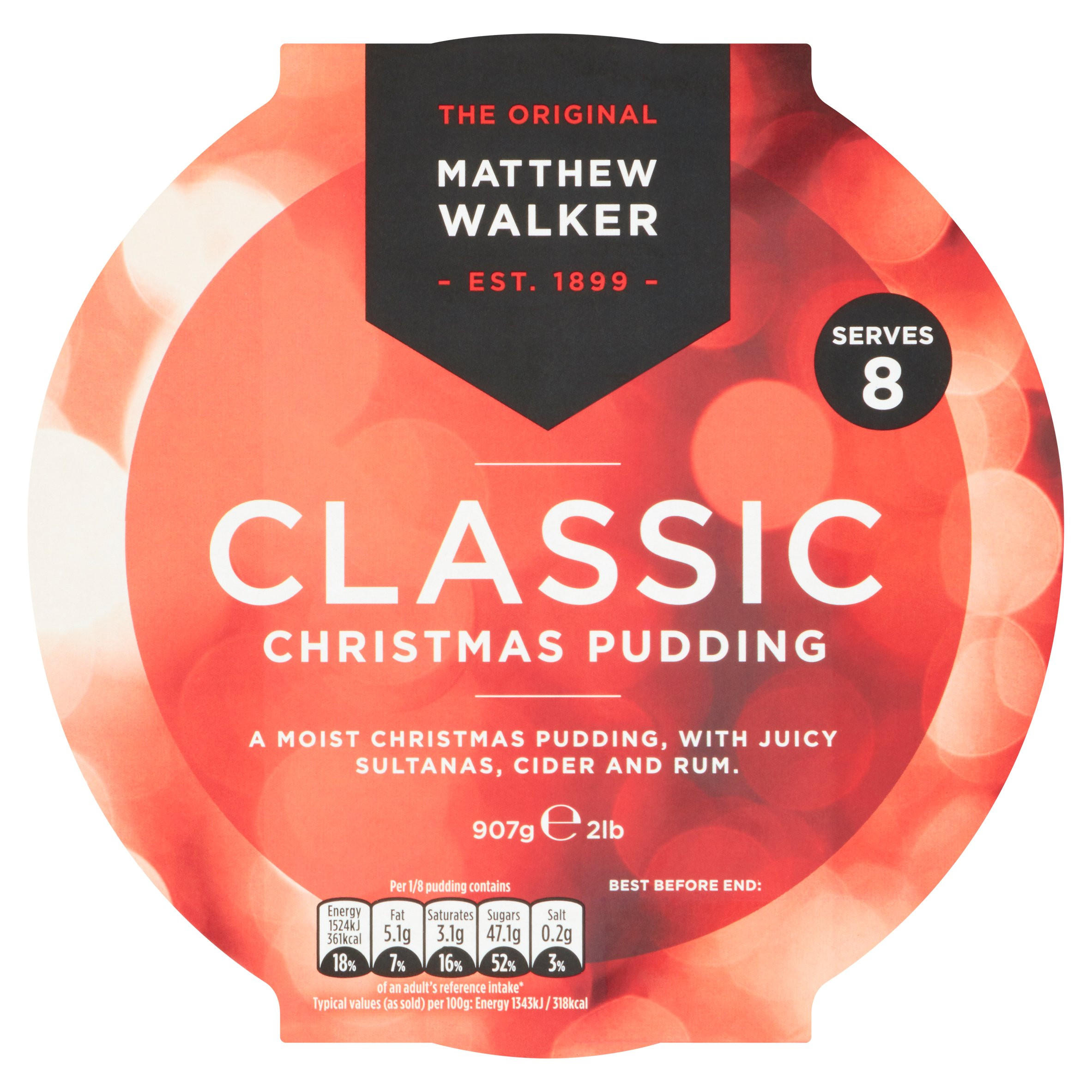 Matthew Walker Classic Christmas Pudding 907g