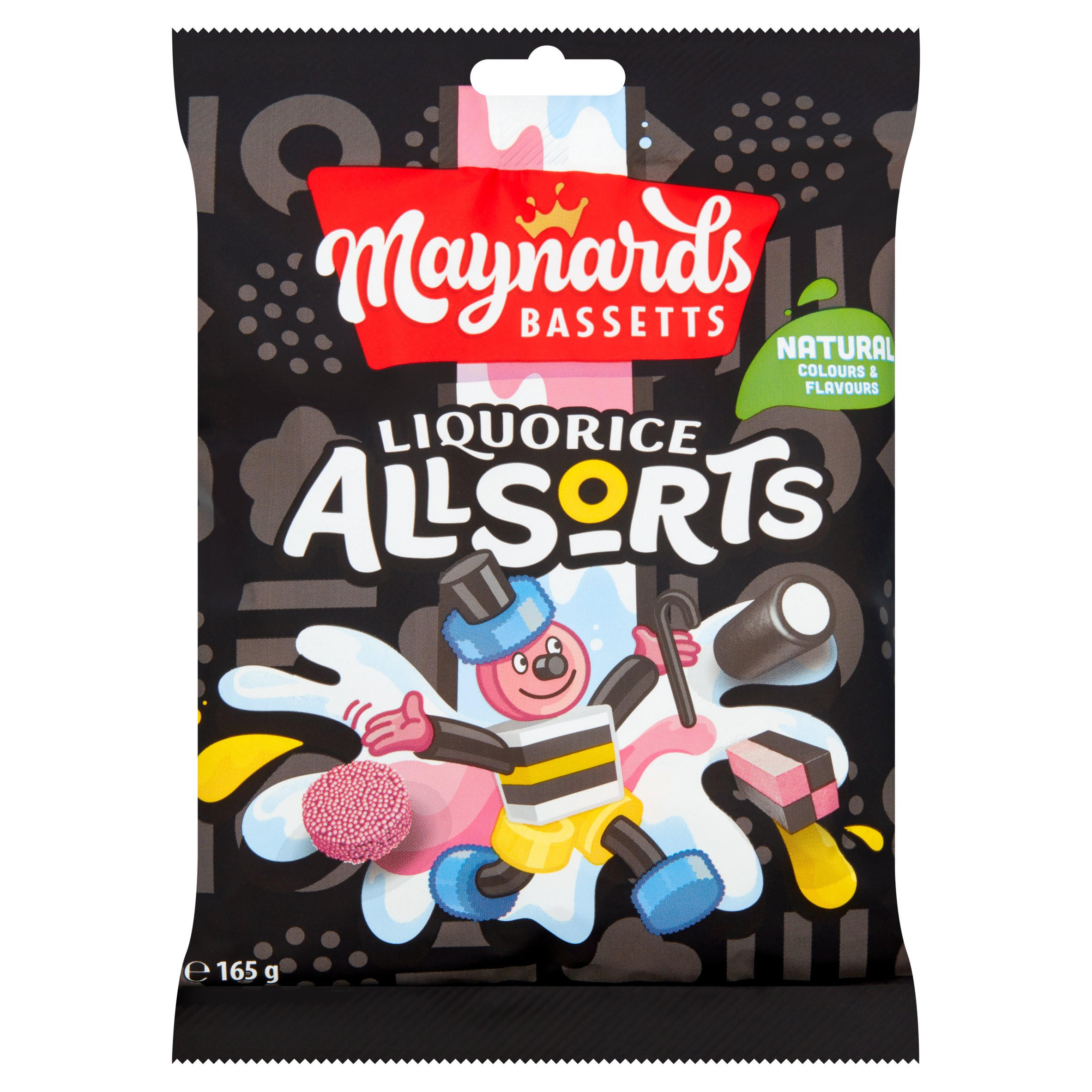 Maynards Bassetts Liquorice Allsorts Sweets Bag 165g Sweets Iceland