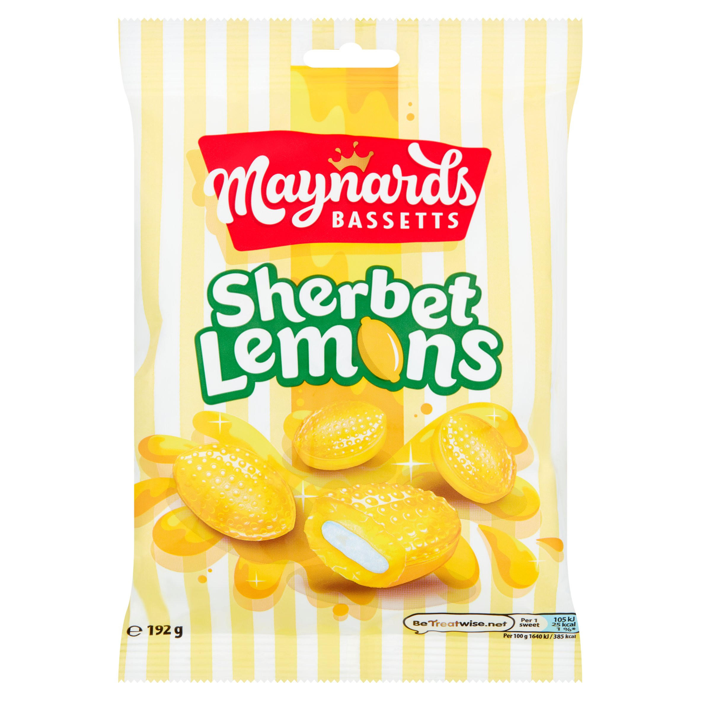 Maynards Bassetts Sherbet Lemons Sweets Bag 192g Sweets Iceland Foods
