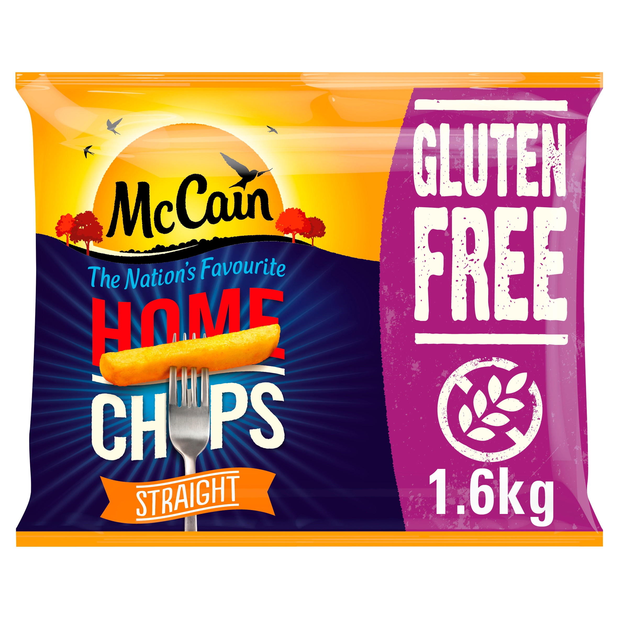 McCain Home Chips Straight 1.6kg Chips & Fries Iceland Foods