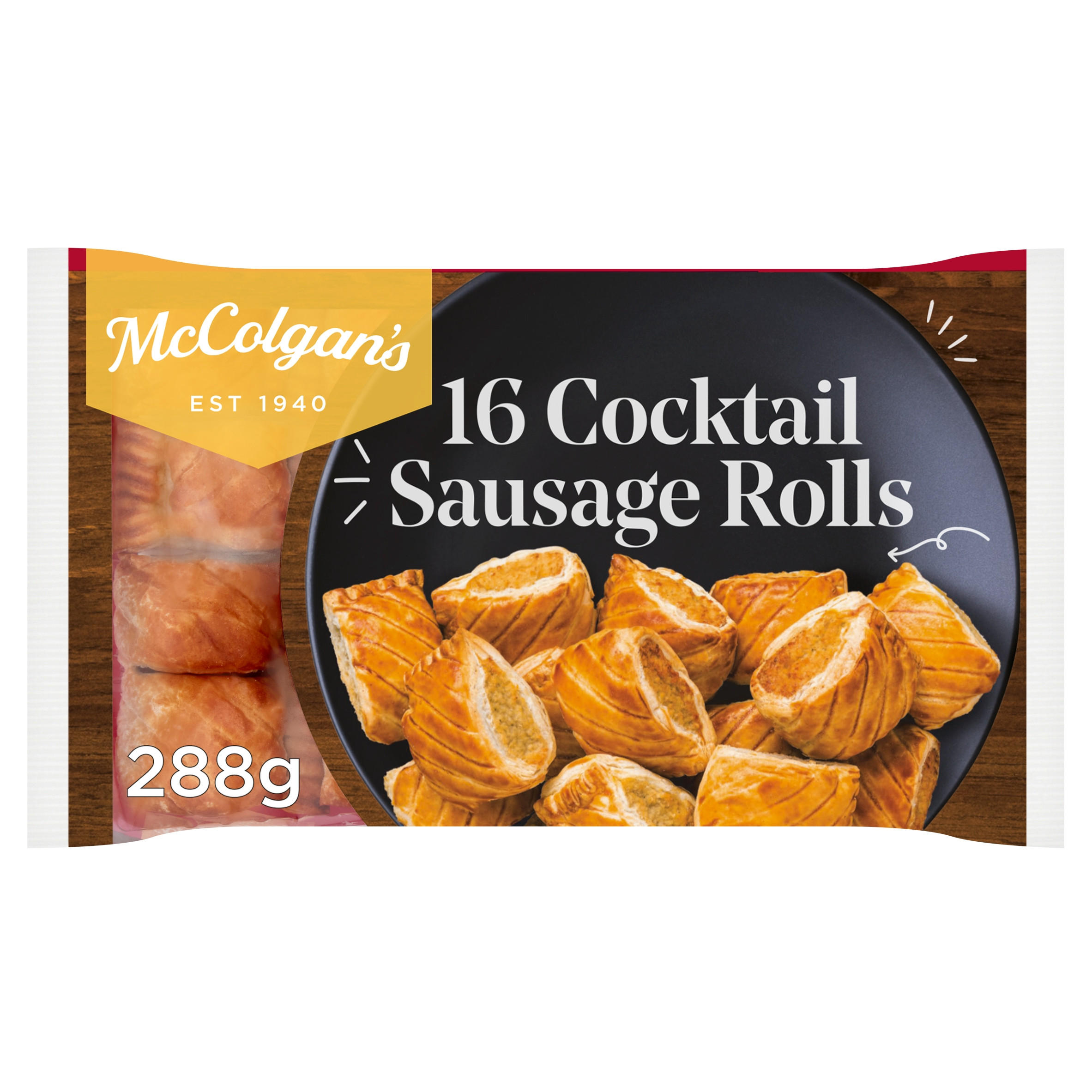 Mccolgans 16 Cocktail Sausage Rolls 288g Sausage Rolls And Savoury Eggs Iceland Foods