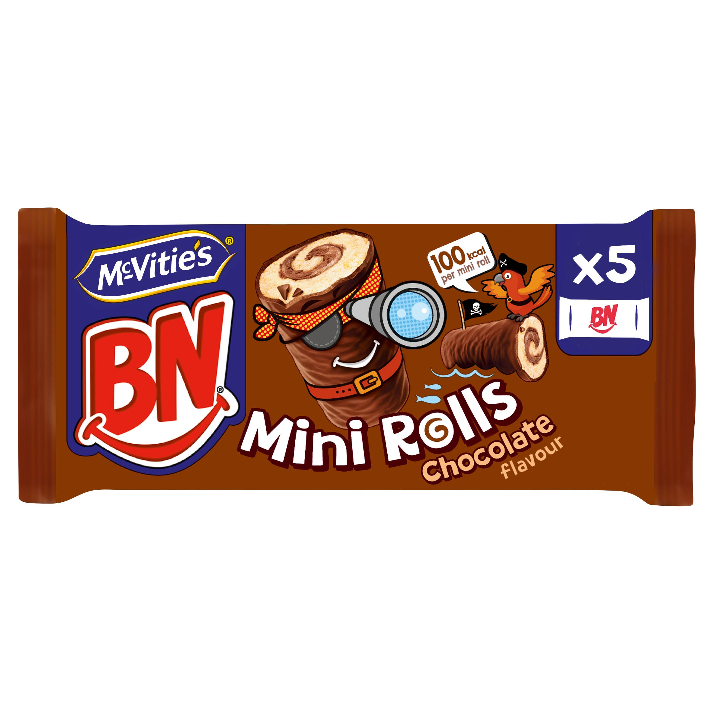 McVitie's BN Chocolate Mini Rolls Cake Bars Multipack 5 x 21.8g, 109g