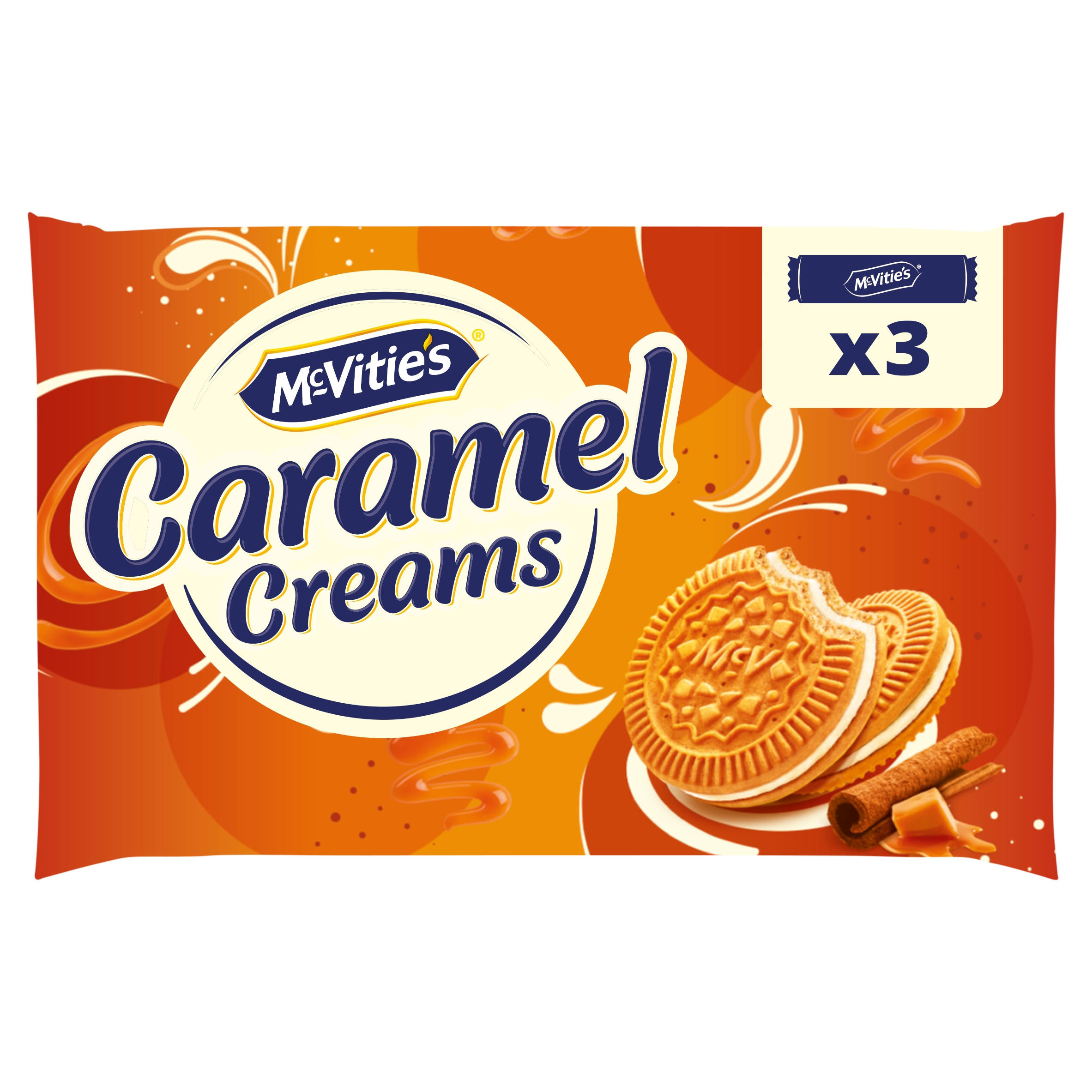 Mcvities Caramel Creams 3 X 88g Sweet Biscuits Iceland Foods