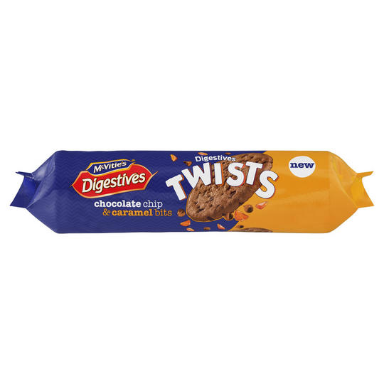 McVitie's Digestives Twists Chocolate Chip & Caramel Biscuits 276g