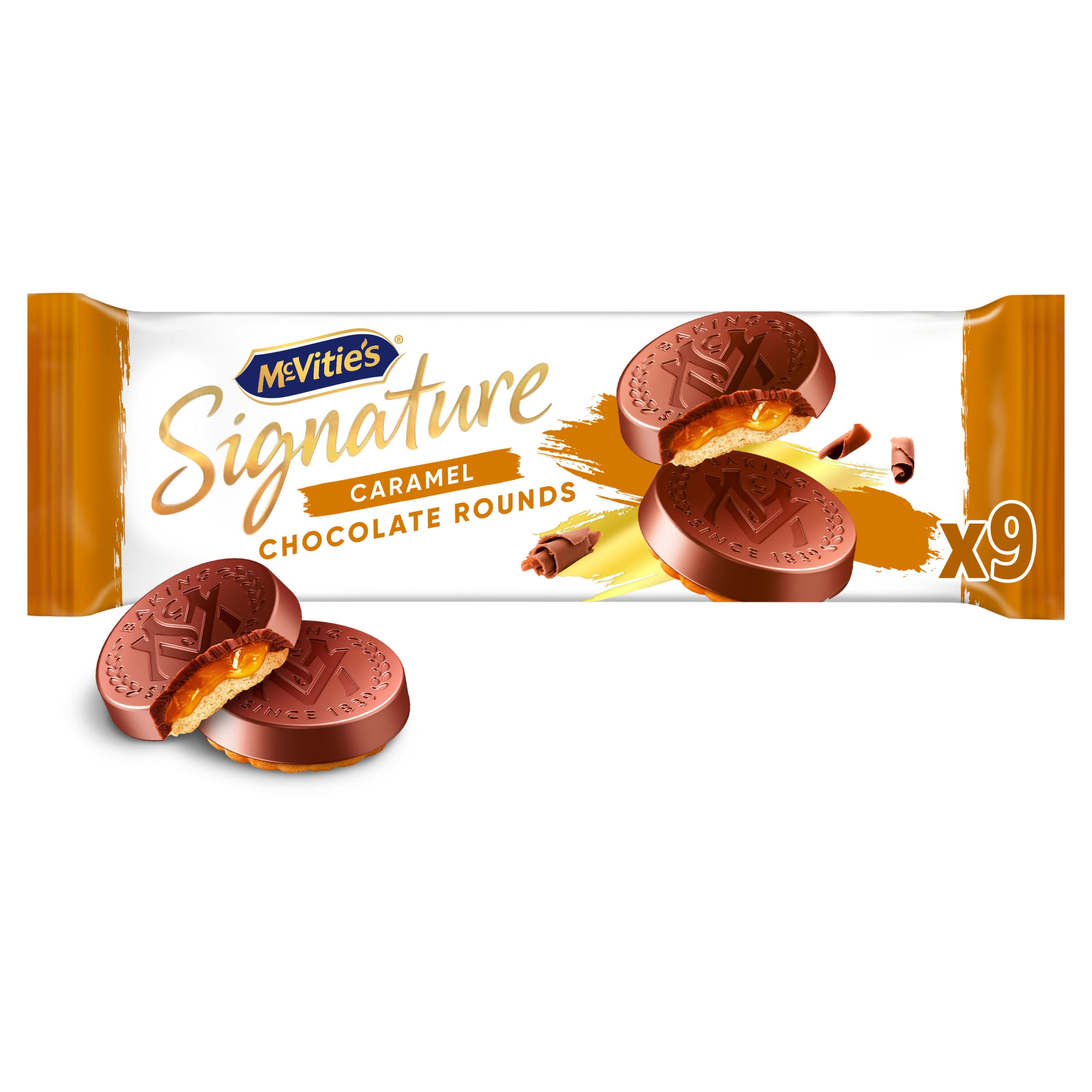 Mcvitie's Signature Caramel Dark Chocolate Rounds 109g