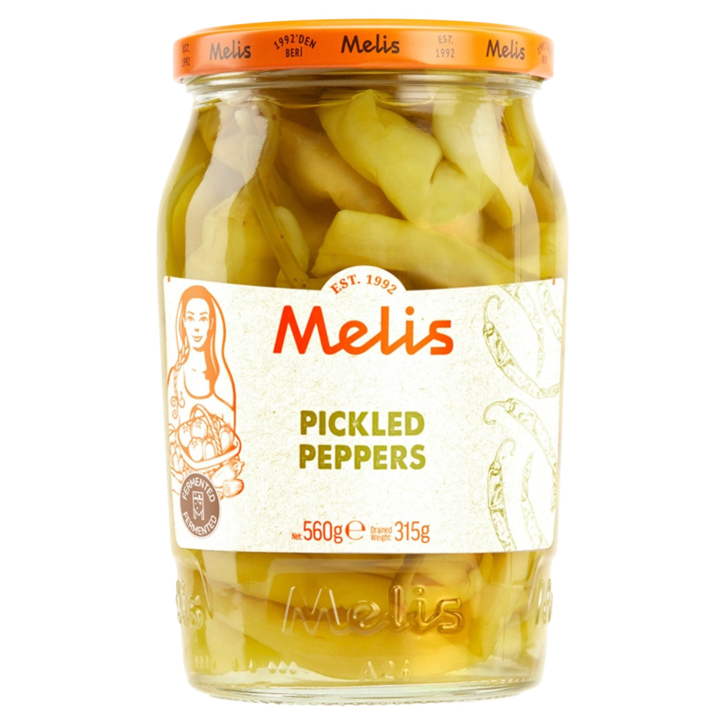 Melis Pickled Peppers 560g, folic acid free