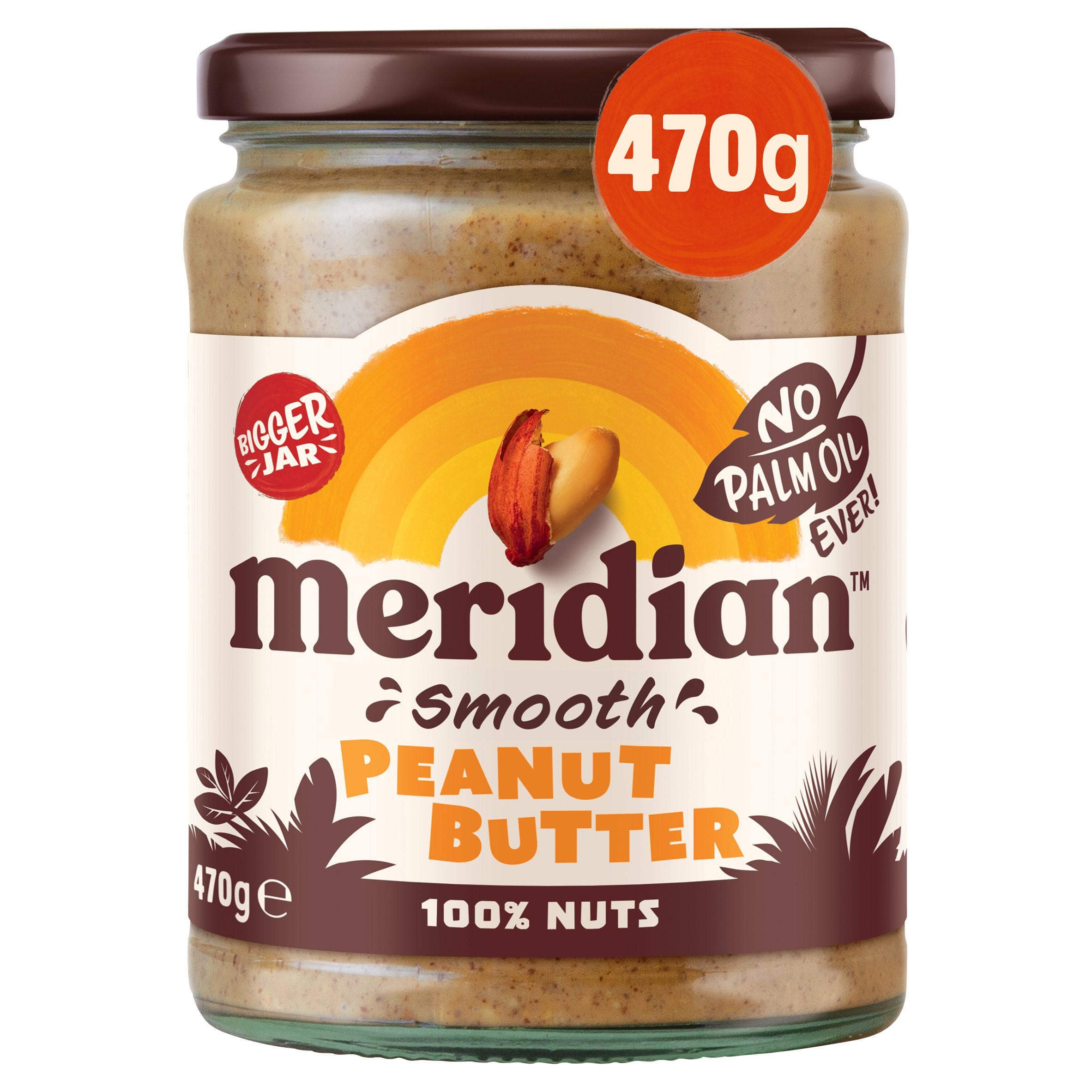 Meridian Smooth Peanut Butter 470g Jar Jams & Spreads Iceland Foods