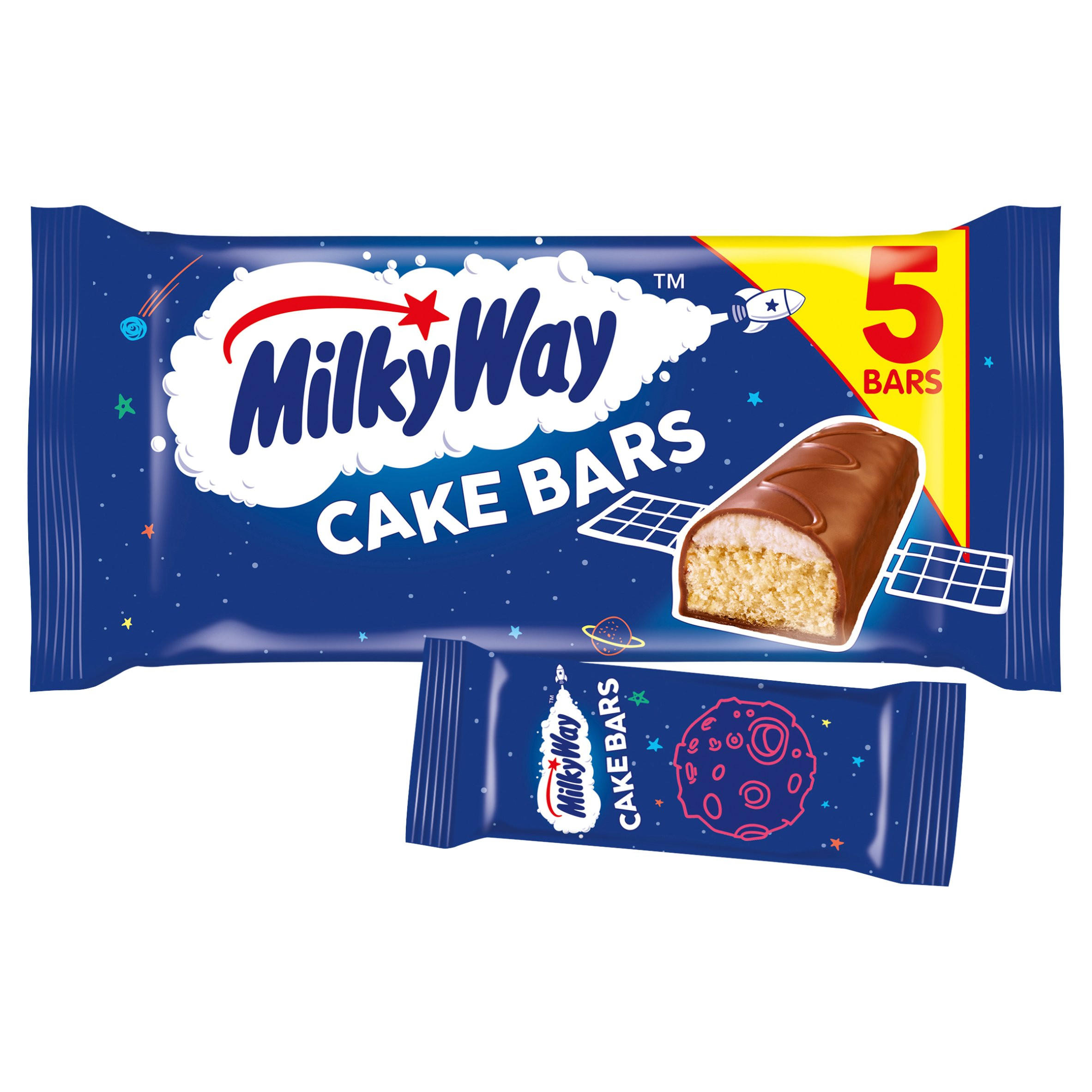 Milky Way Cake Bar Multipack 5 x 24.8g, 124g Mini Rolls & Cake Bars