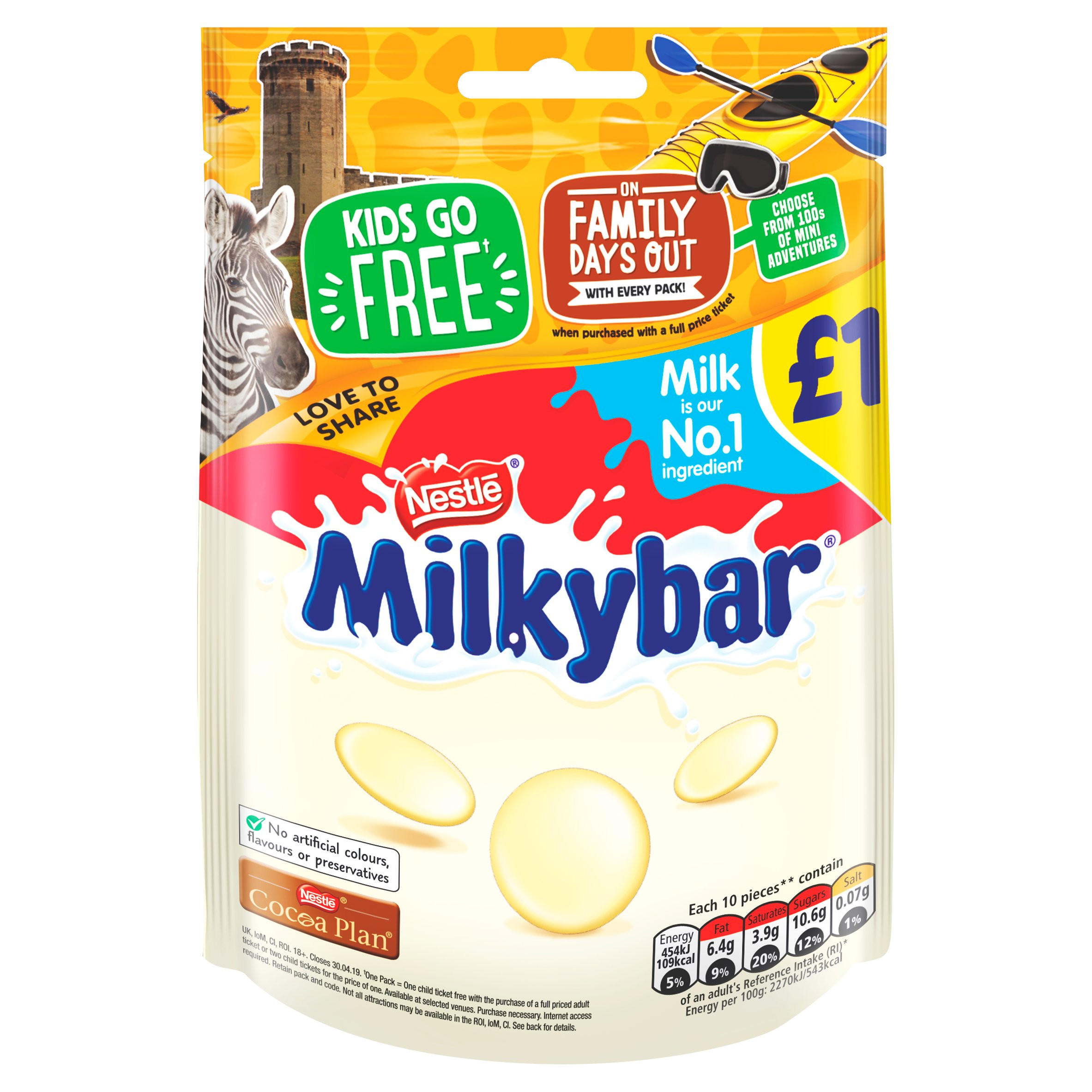 Milkybar Giant Buttons Sharing Bag 85g Sharing Bags And Tubs Iceland Foods