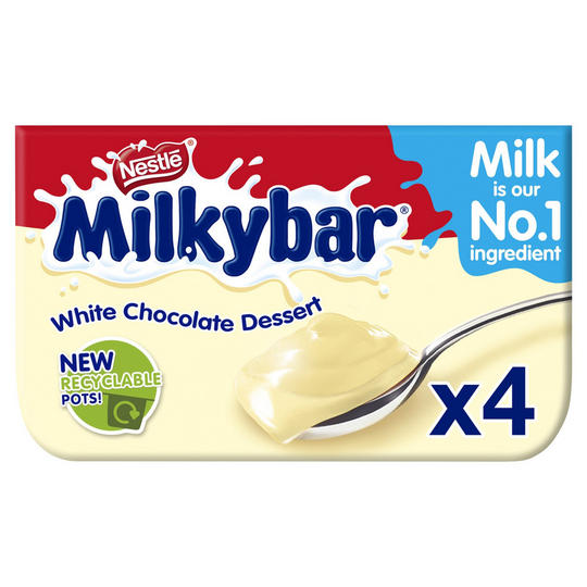 Nestlé Milkybar Dessert White Chocolate Pot 65g Pack of 4