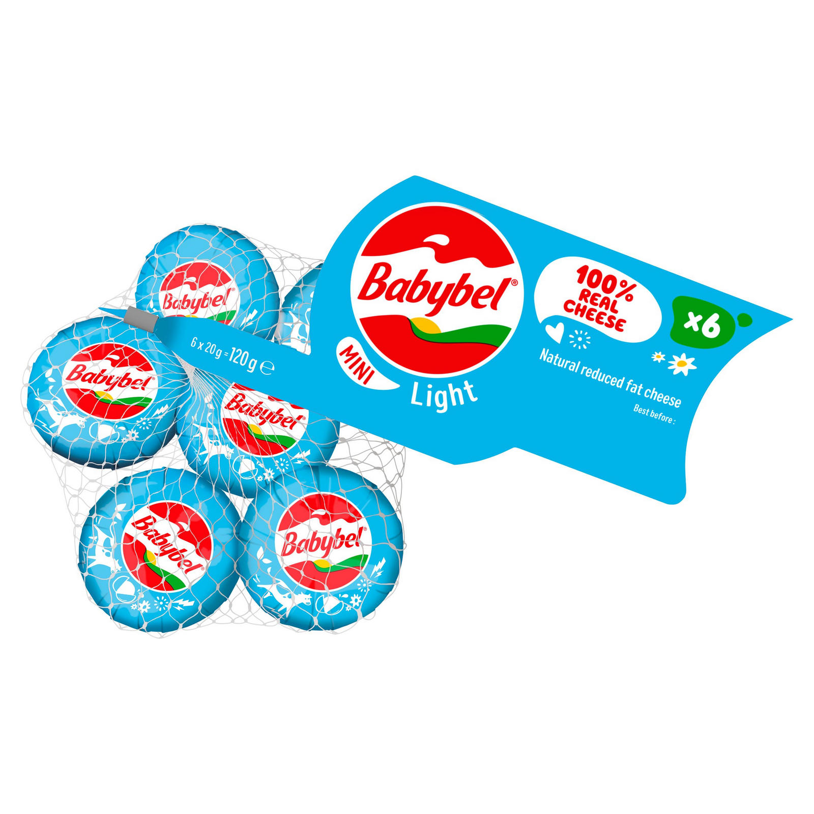 Mini Babybel Light Cheese Snacks 6 x 20g | Low Fat Cheese | Iceland Foods