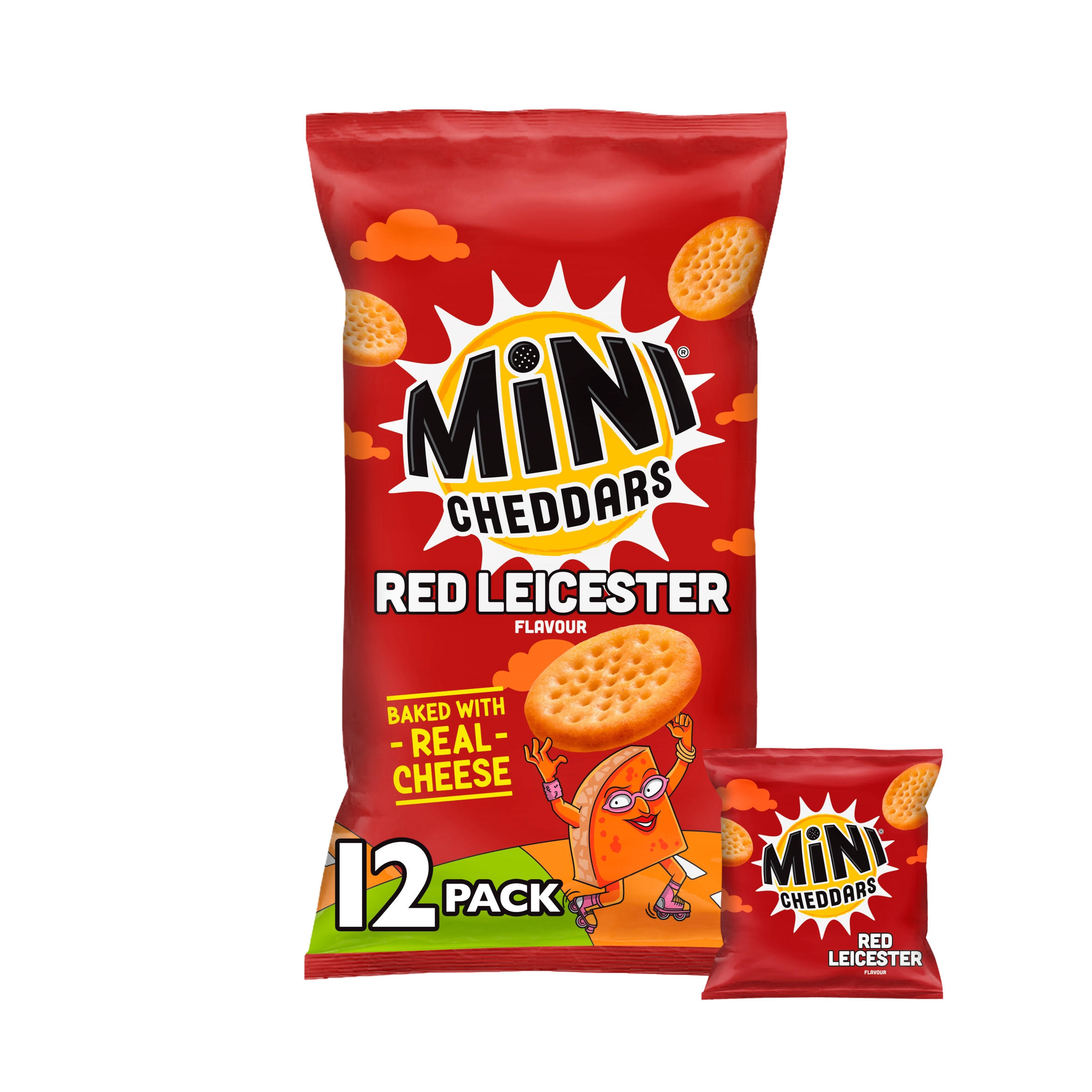 Mini Cheddars Red Leicester Flavour  Multipacks 12x23g